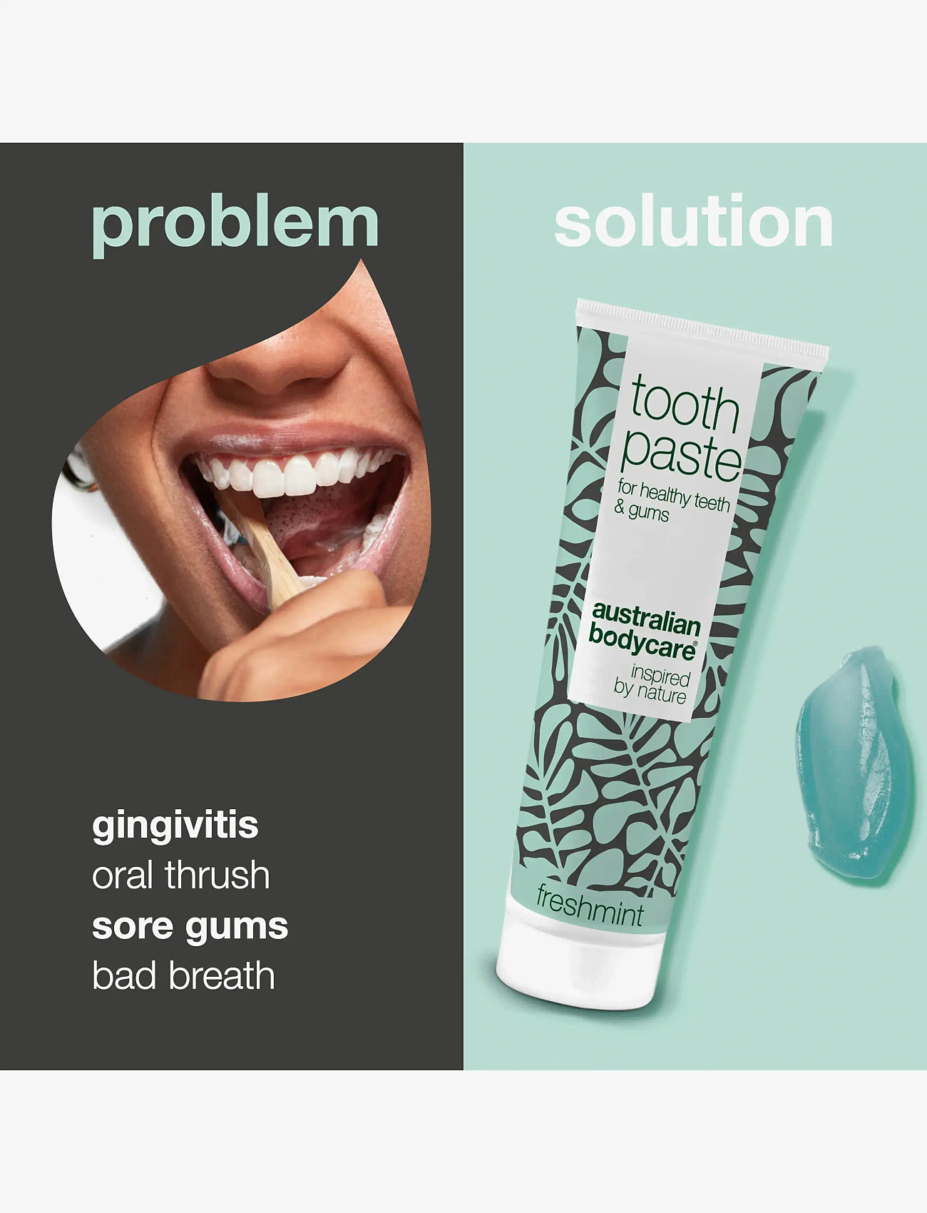 Australian Bodycare - Tooth Paste Fresh Mint - for healthy teeth - 75 ml - tandkräm - no color - 2