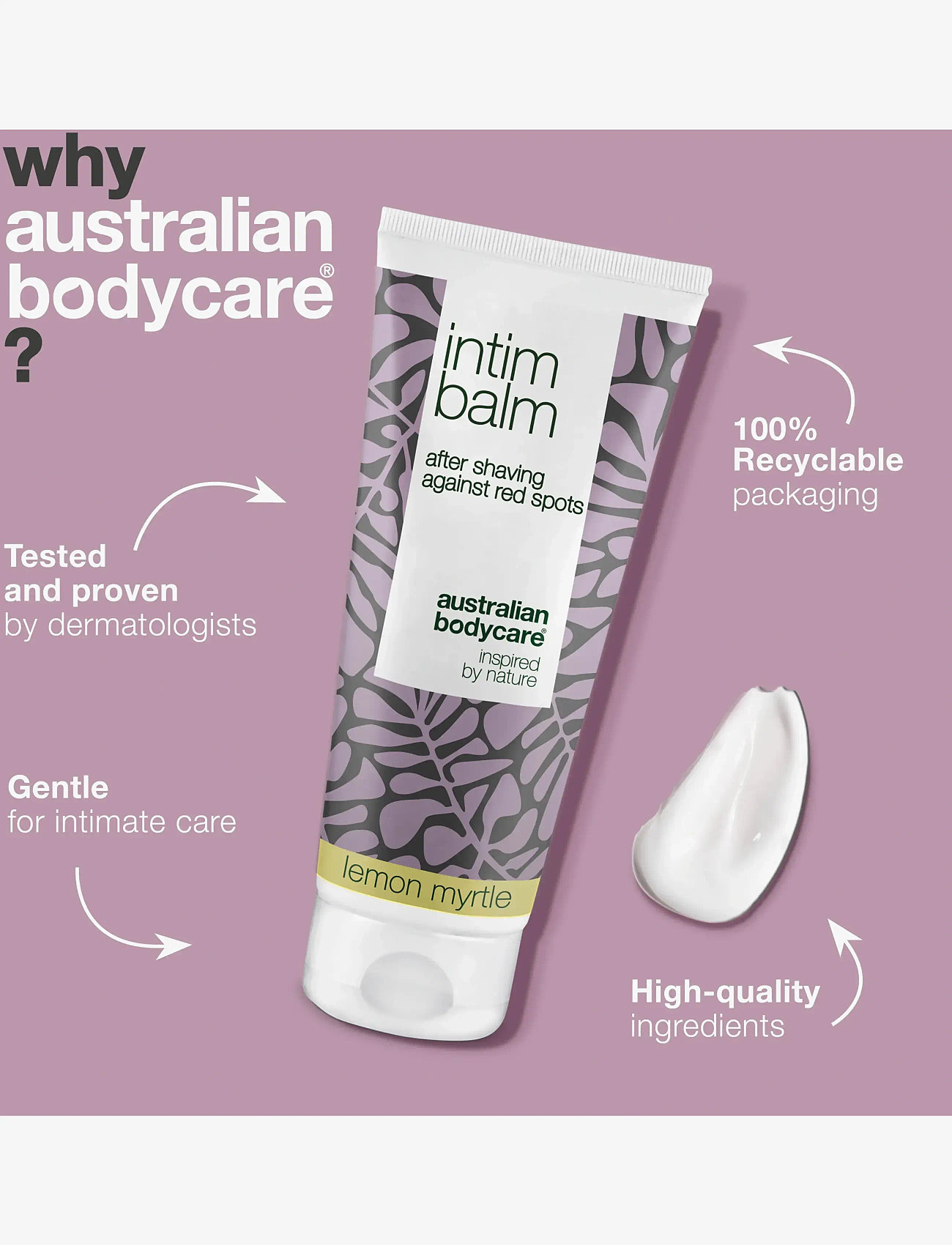 Australian Bodycare - Intim Balm - after shave balm against red spots - Lemon Myrtle - 100 ml - barbering - no color - 3