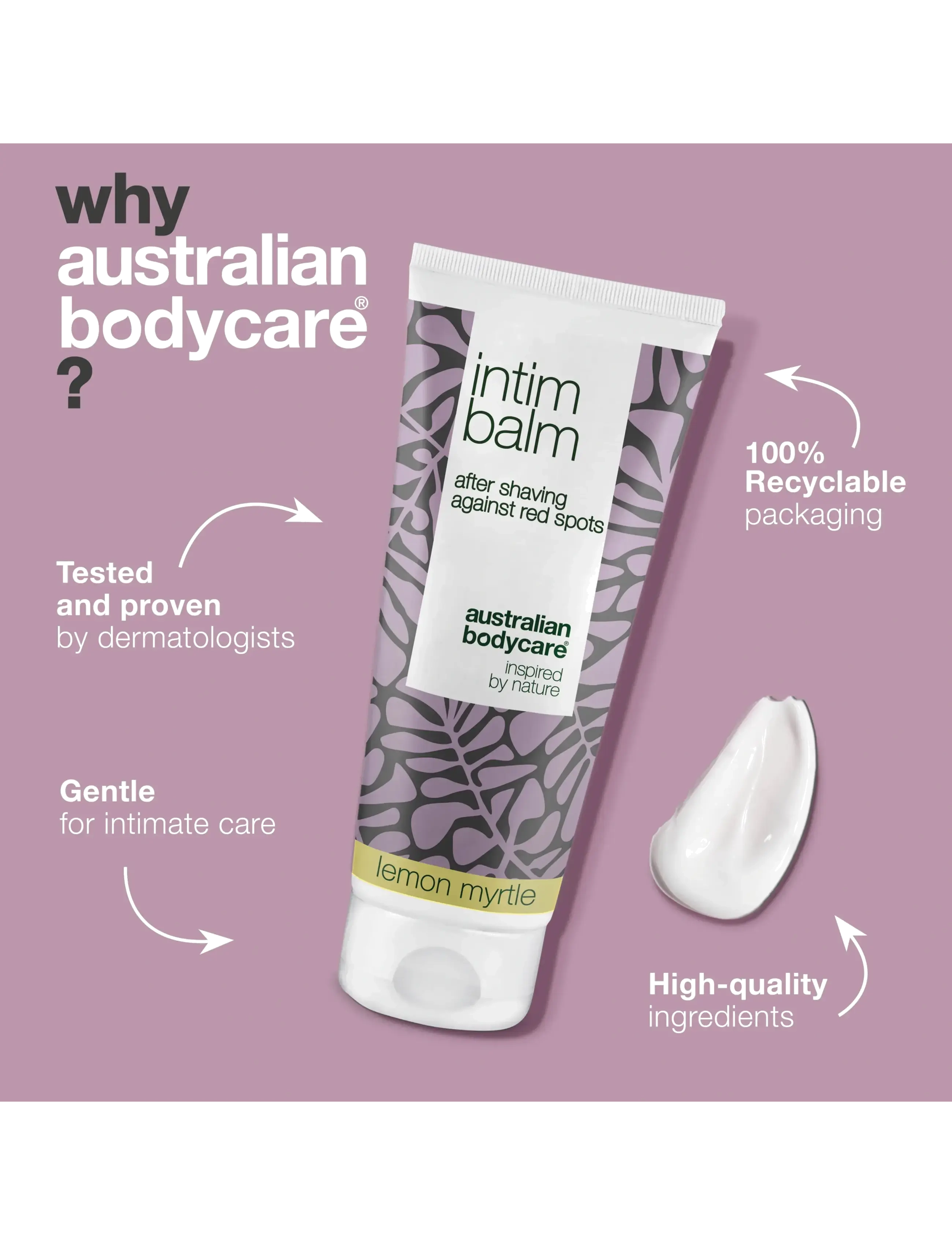 Australian Bodycare - Intim Balm - after shave balm against red spots - Lemon Myrtle - 100 ml - barbering - no color - 3