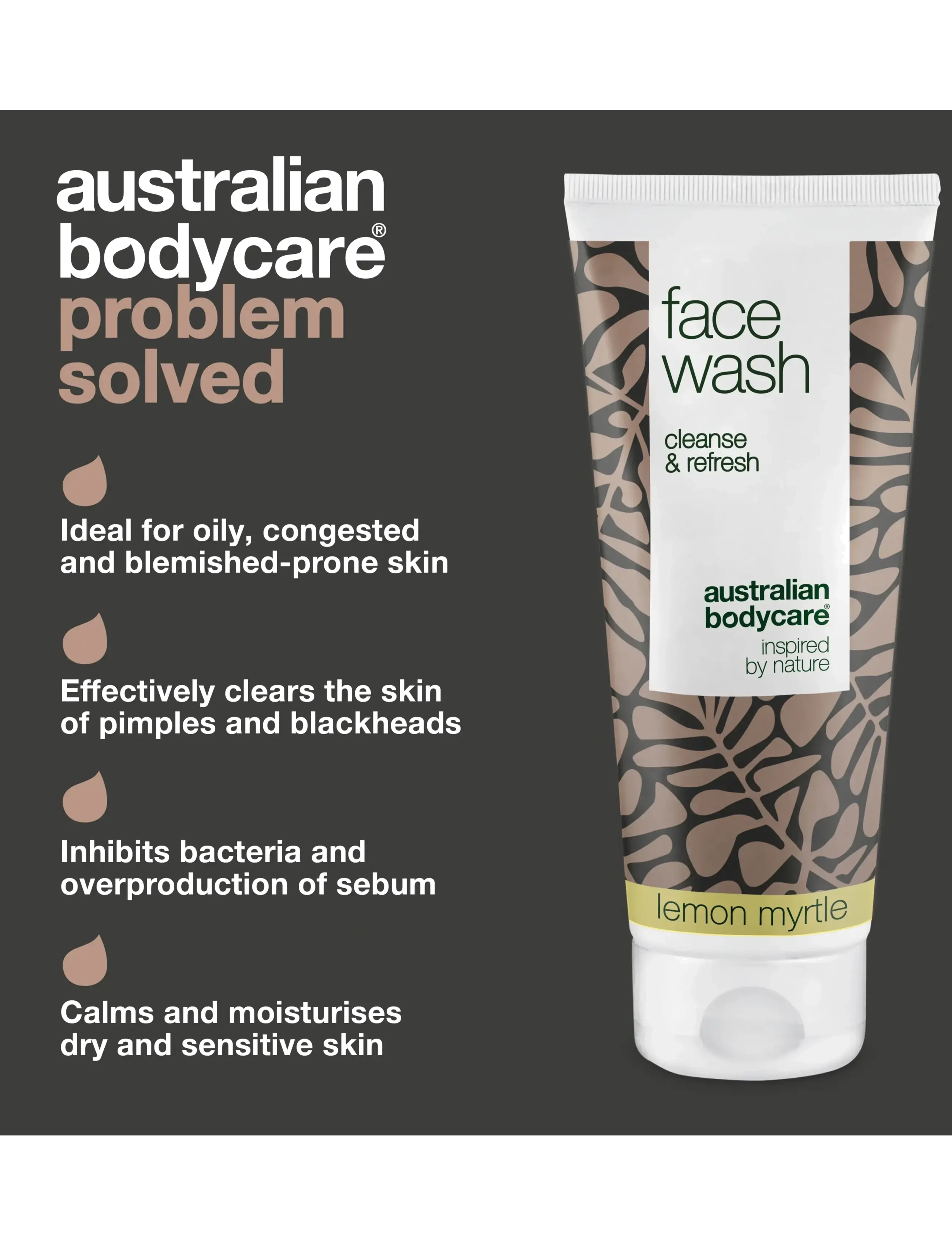 Australian Bodycare - Face Wash for blemishes and pimples - Lemon Myrtle - 100 ml - rensegels - no color - 3
