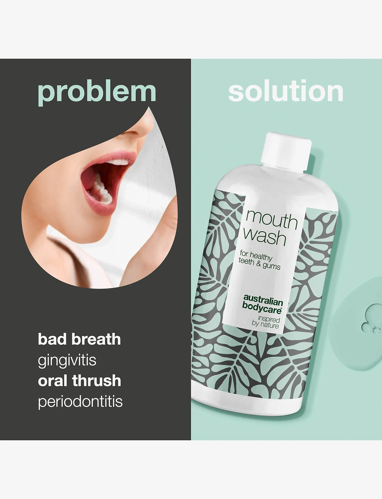 Australian Bodycare - Mouth Wash  - for good oral hygiene - 500 ml - munskölj - no color - 2