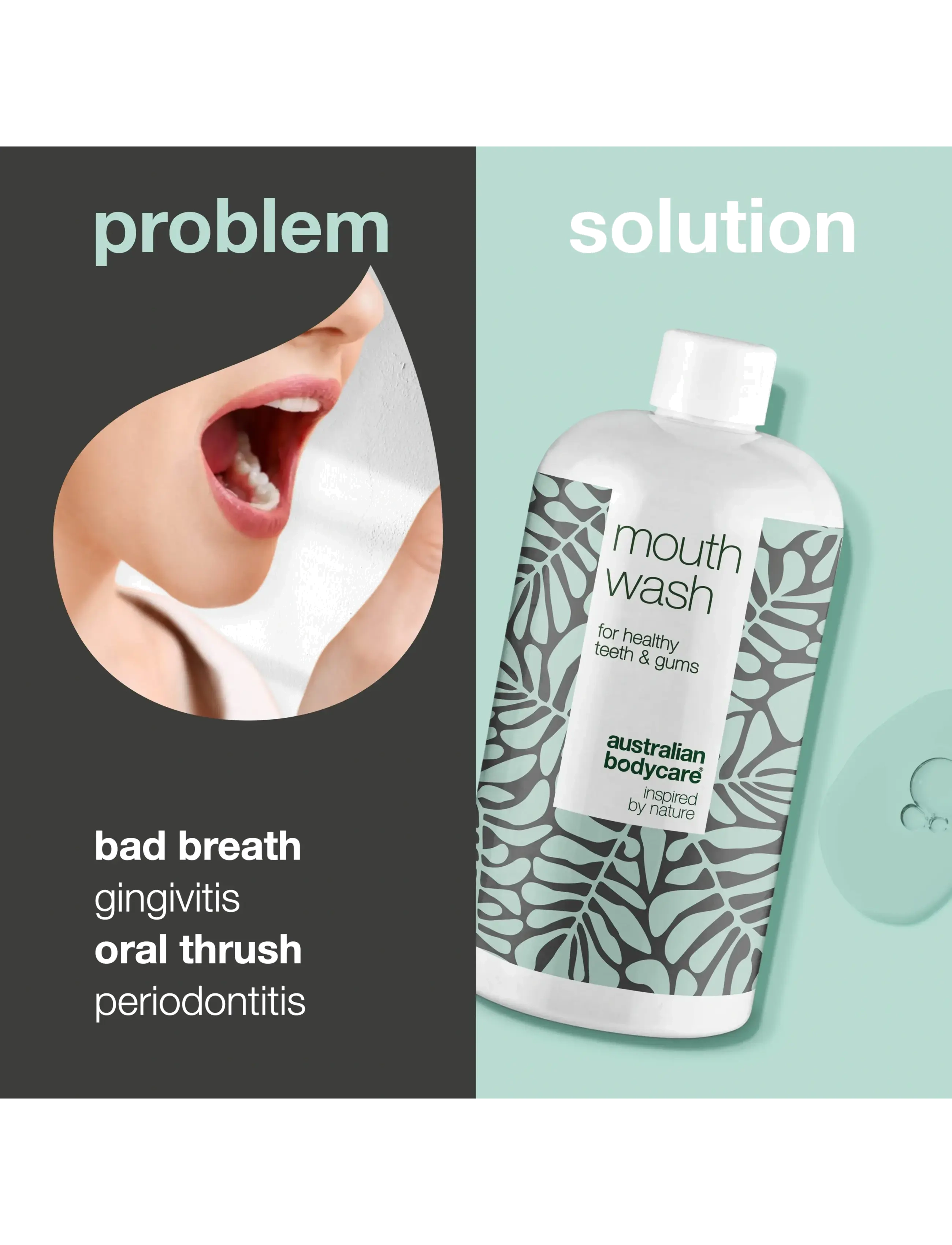 Australian Bodycare - Mouth Wash  - for good oral hygiene - 500 ml - mundskyl - no color - 2