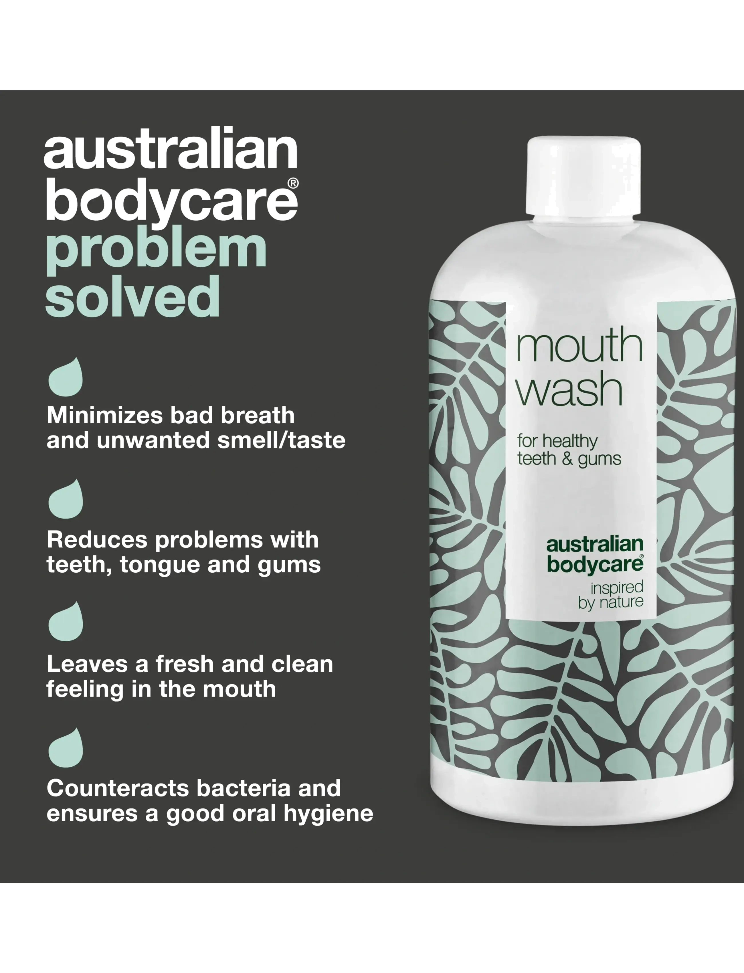 Australian Bodycare - Mouth Wash  - for good oral hygiene - 500 ml - mundskyl - no color - 3