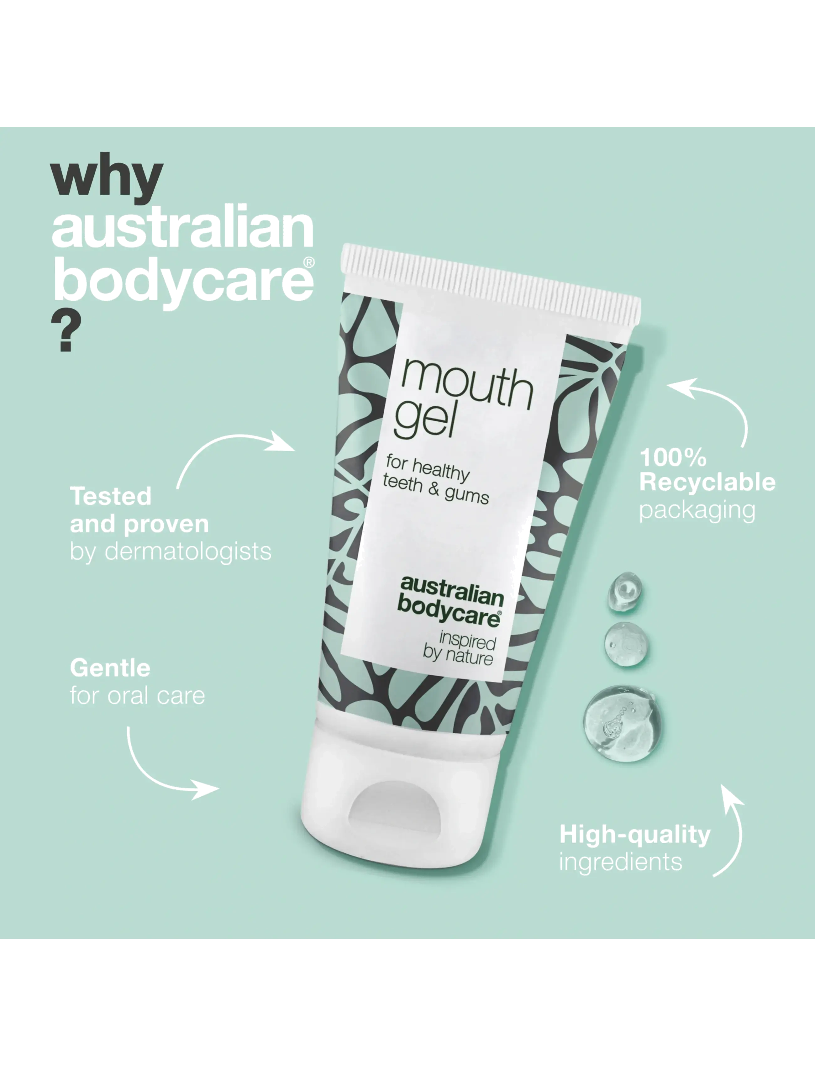 Australian Bodycare - Mouth Gel - oral gel for good oral hygiene - 50 ml - prekės ir rinkiniai kelionėms - no color - 4