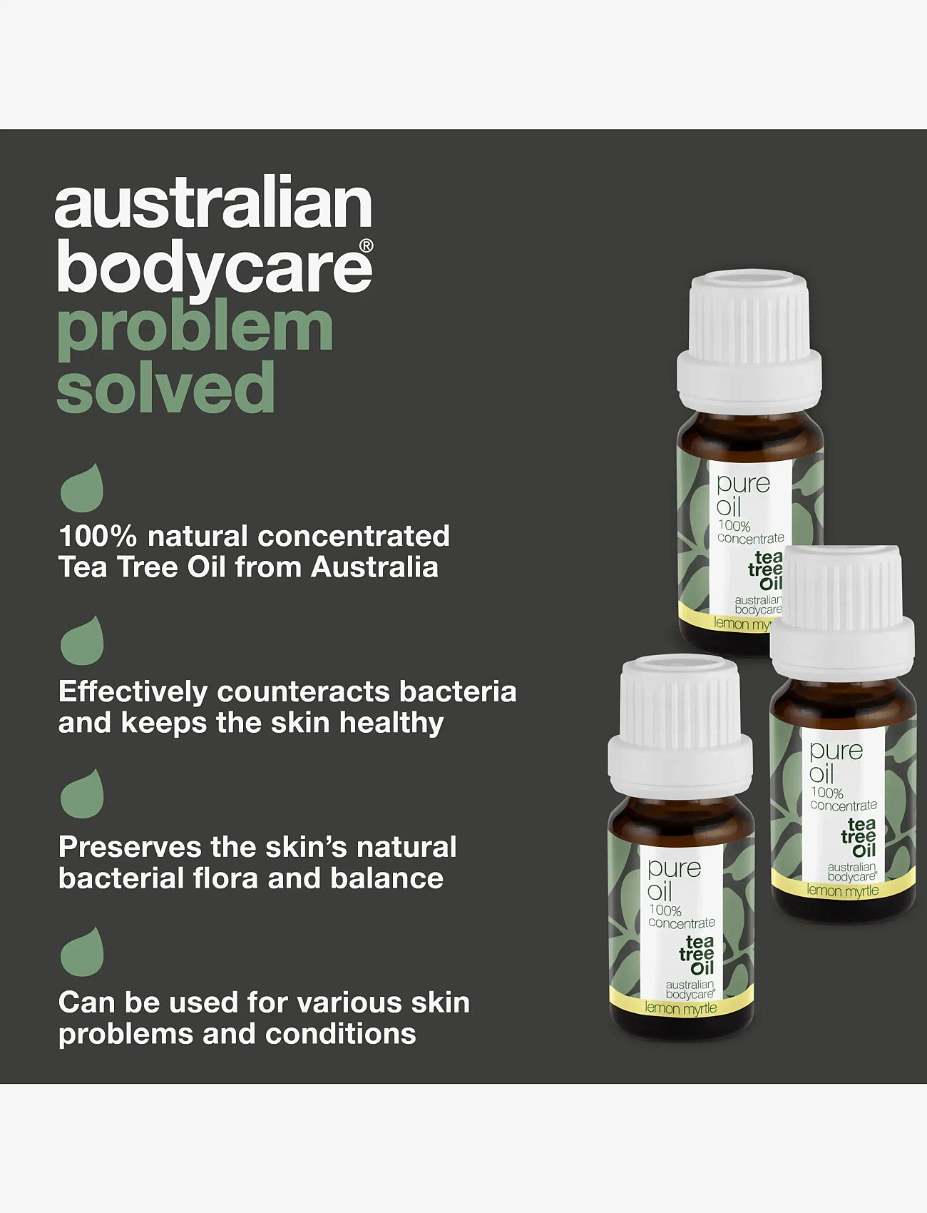 Australian Bodycare - Pure Tea Tree Oil Lemon Myrtle 10 ml - rejsestørrelser & kits  - no color - 3