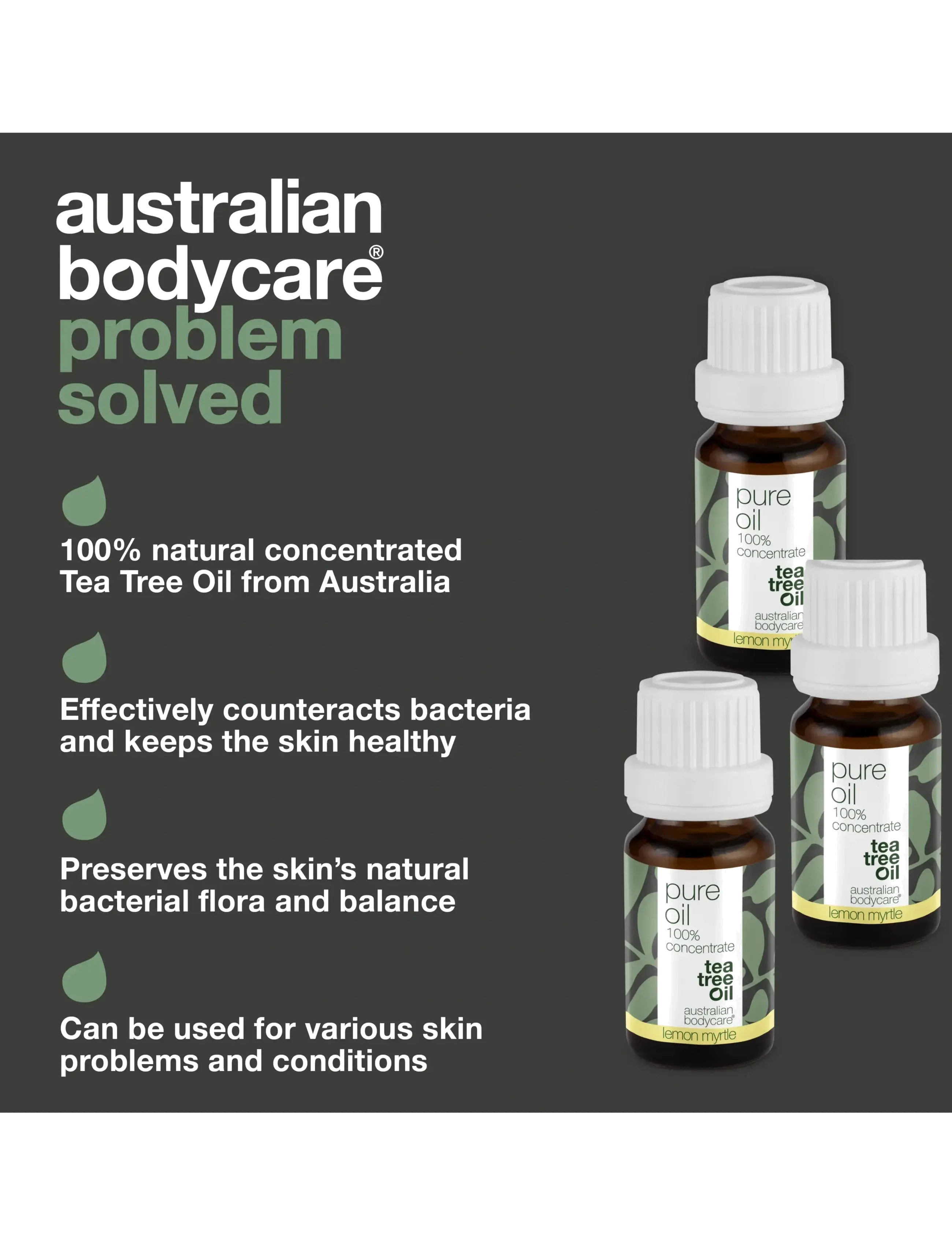 Australian Bodycare - Pure Tea Tree Oil Lemon Myrtle 10 ml - reisisuuruses tooted ja komplektid - no color - 3