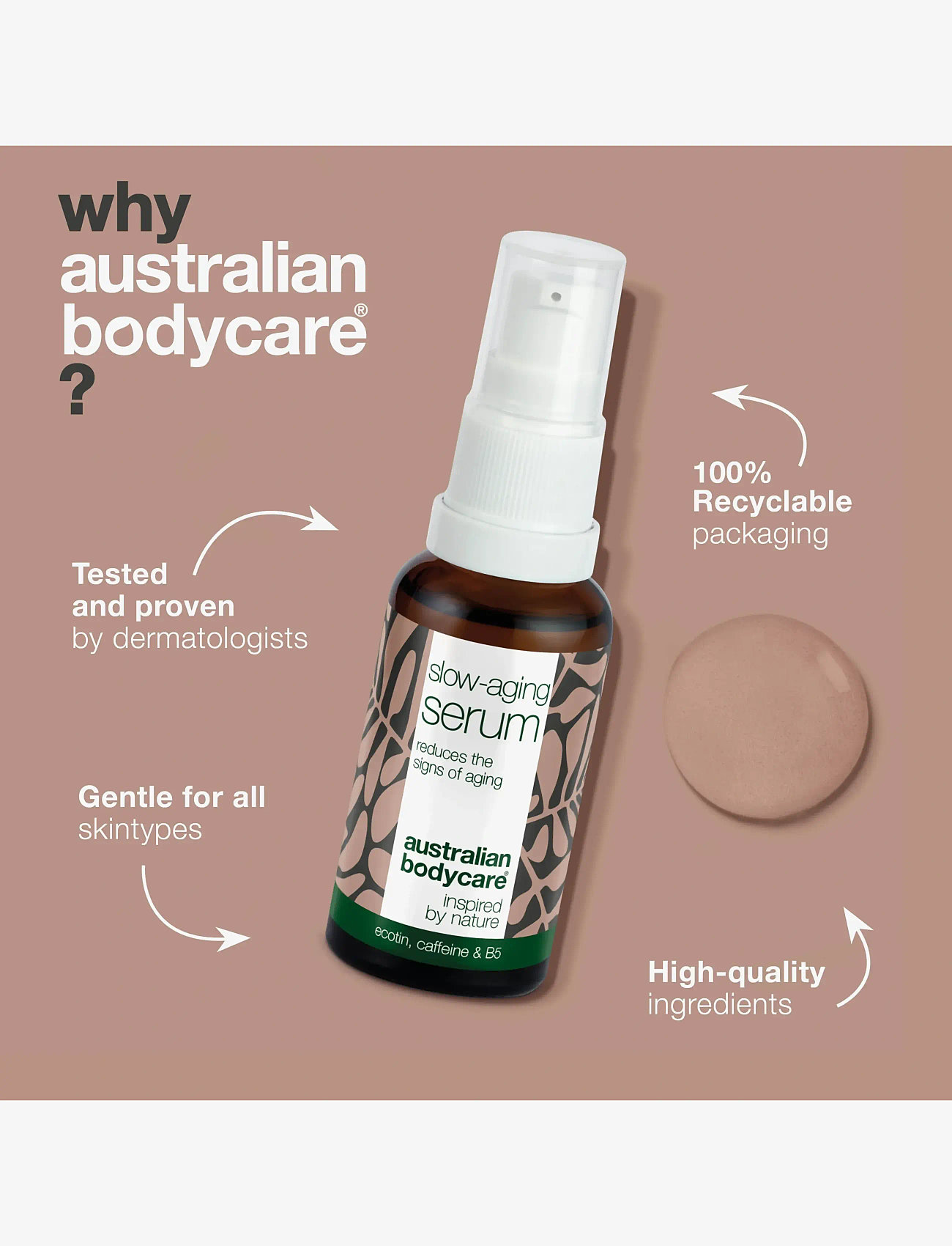 Australian Bodycare - Slow-Aging Serum - Anti-age - mature skin 50+ - 30 ml - serum - no color - 4