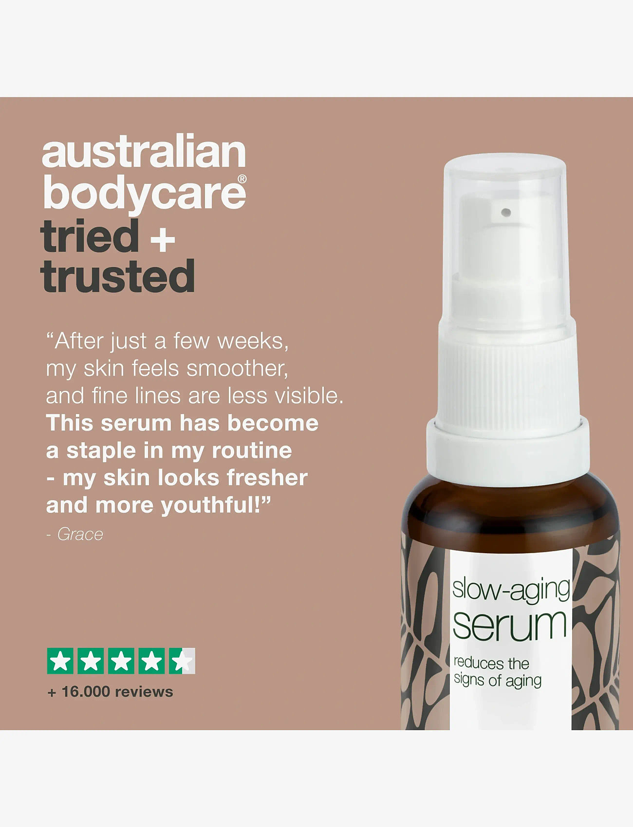 Australian Bodycare - Slow-Aging Serum - Anti-age - mature skin 50+ - 30 ml - serum - no color - 5