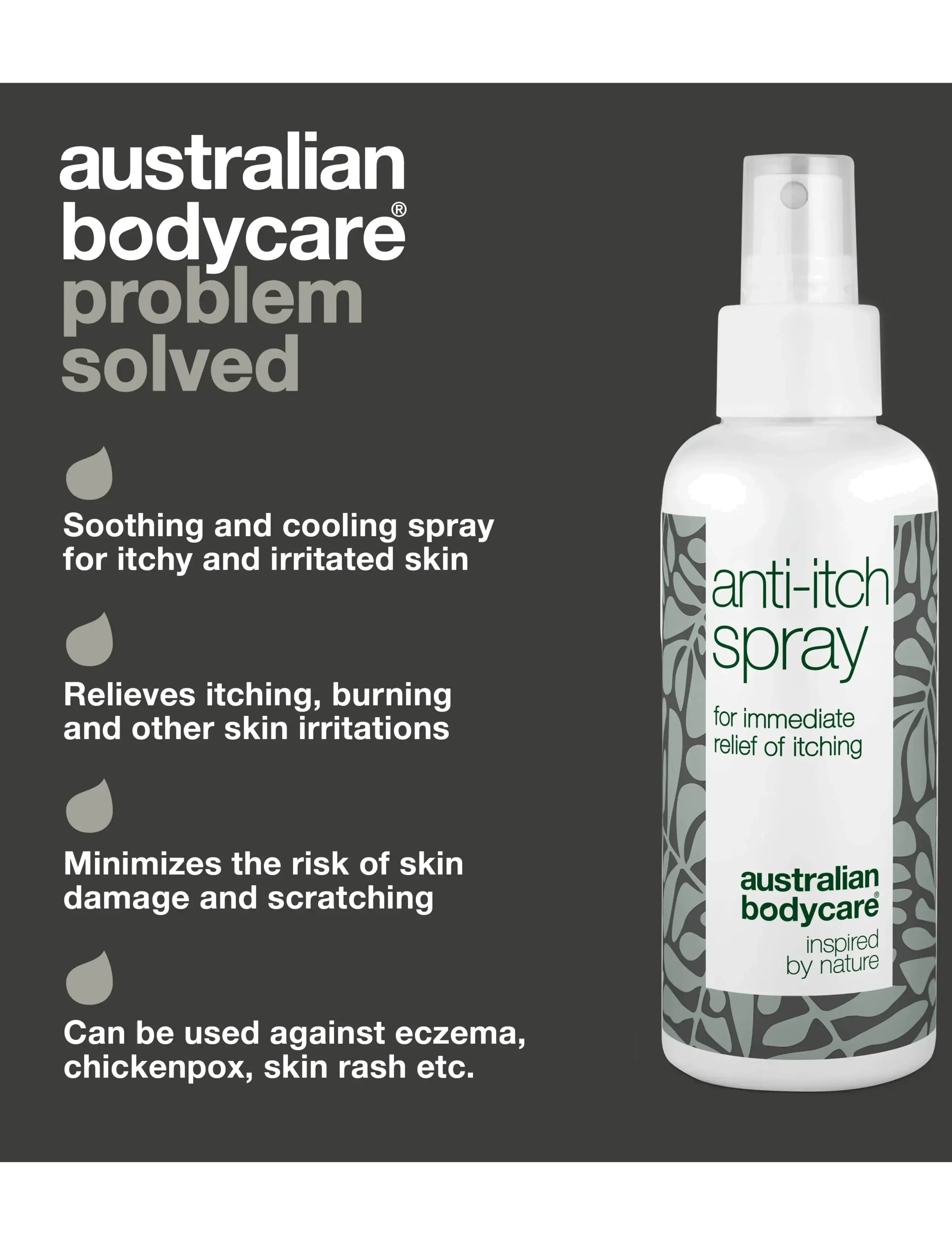 Australian Bodycare - Anti Itch Spray for itchy and irritated skin  - 100 ml - body lotions - no color - 3
