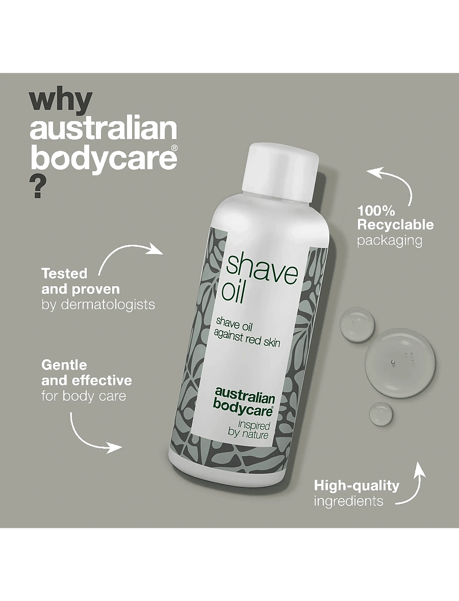 Australian Bodycare - Shaving Oil against red spots & ingrown hairs - 80 ml - barbergels - no color - 3