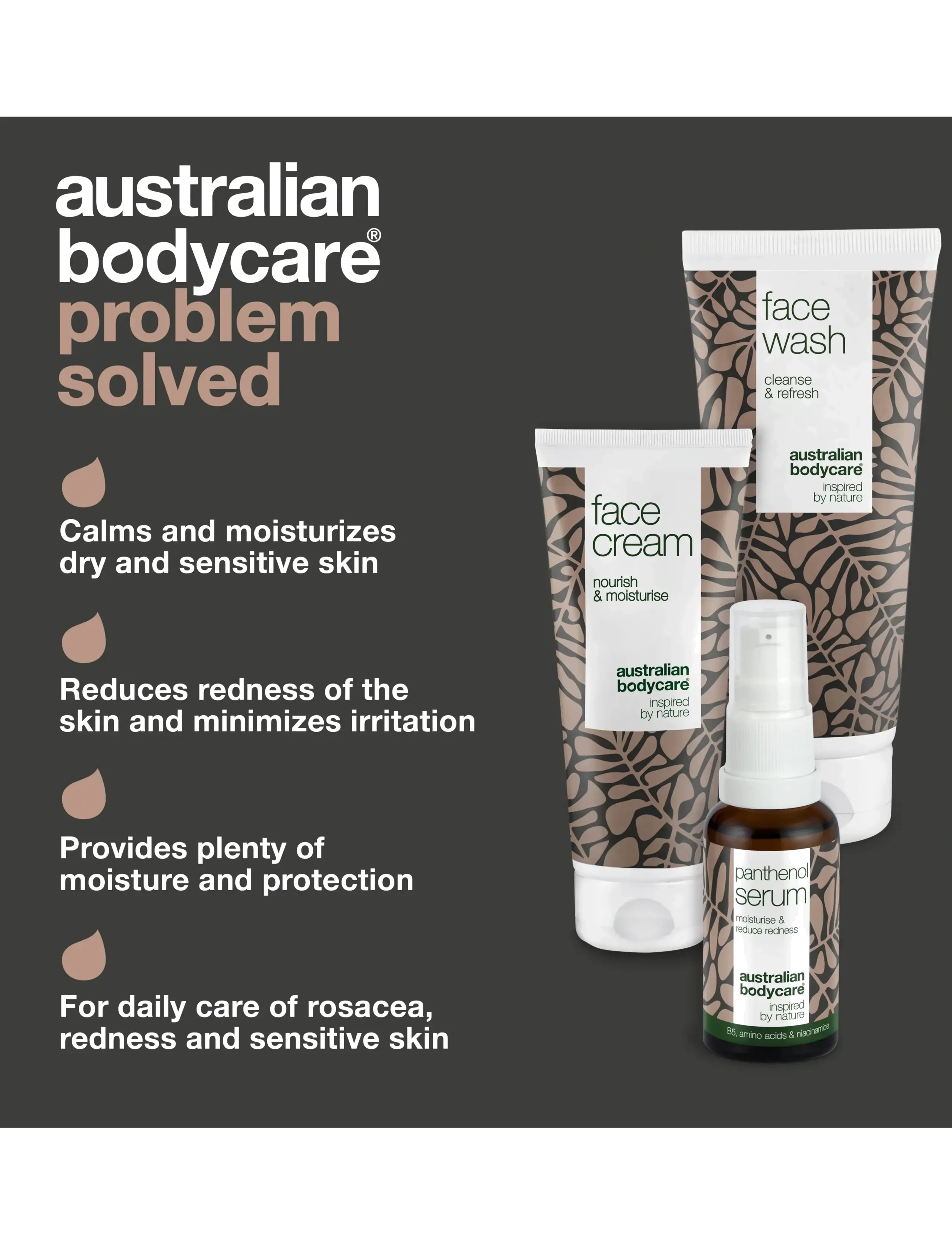 Australian Bodycare - Redness relief kit - gentle & soothing face care - giftset - tea tree oil - 2