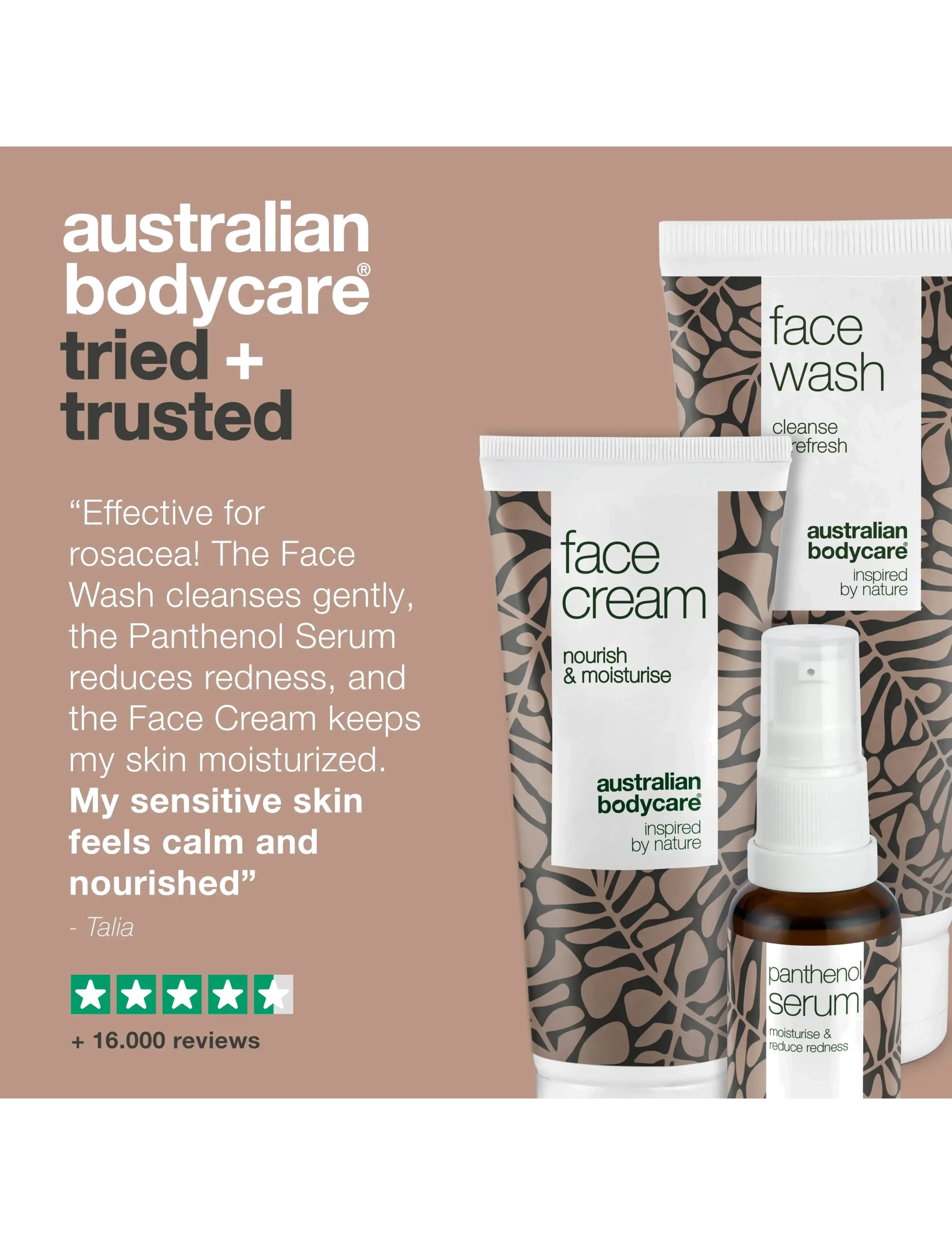 Australian Bodycare - Redness relief kit - gentle & soothing face care - giftset - tea tree oil - 4