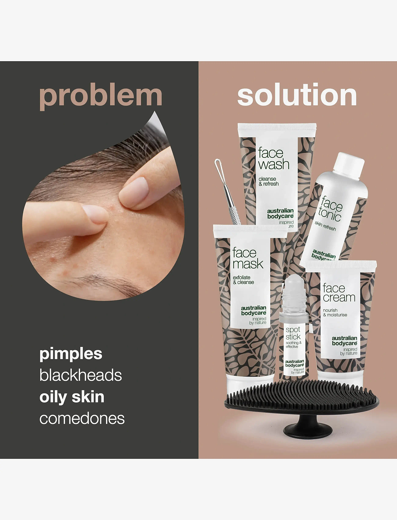 Australian Bodycare - 7 face products for blemished skin - til ham - tea tree oil - 1