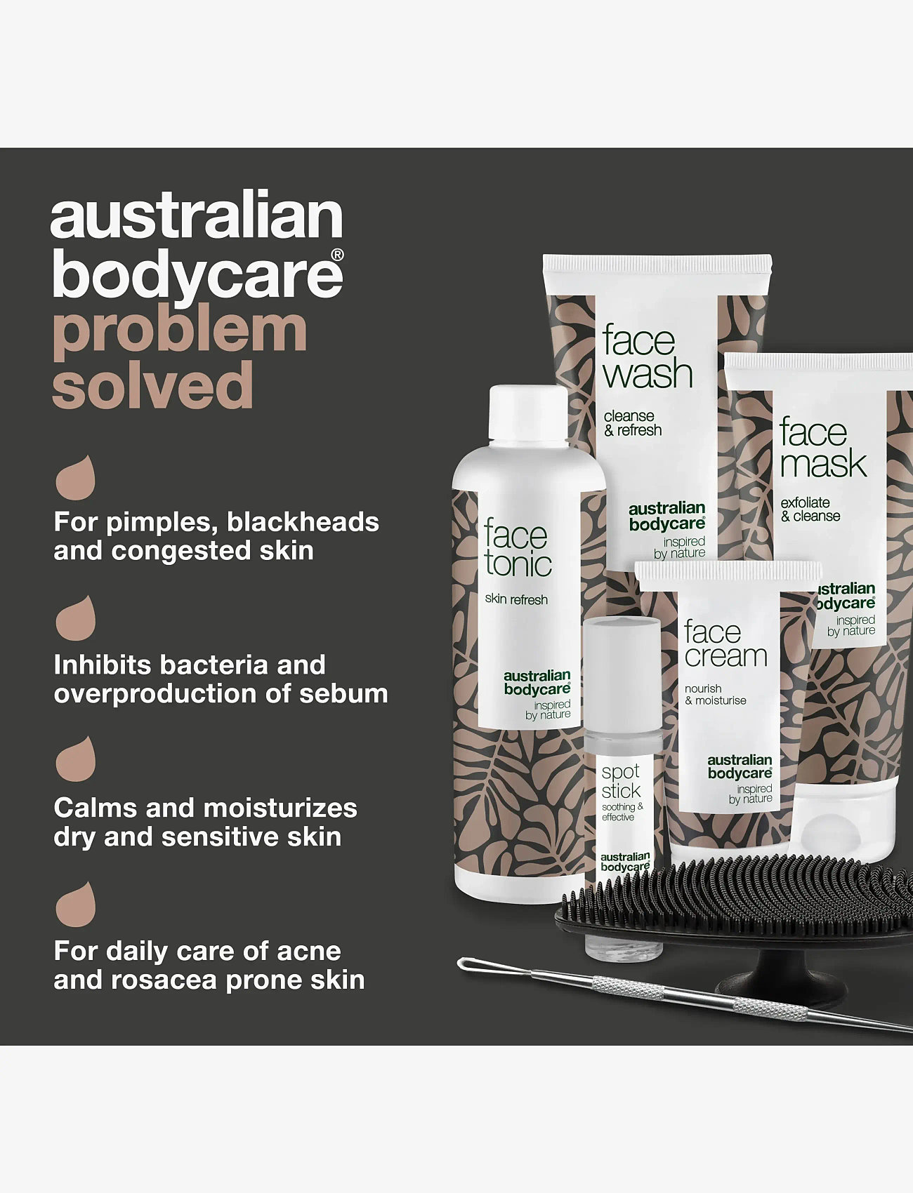 Australian Bodycare - 7 face products for blemished skin - til ham - tea tree oil - 2