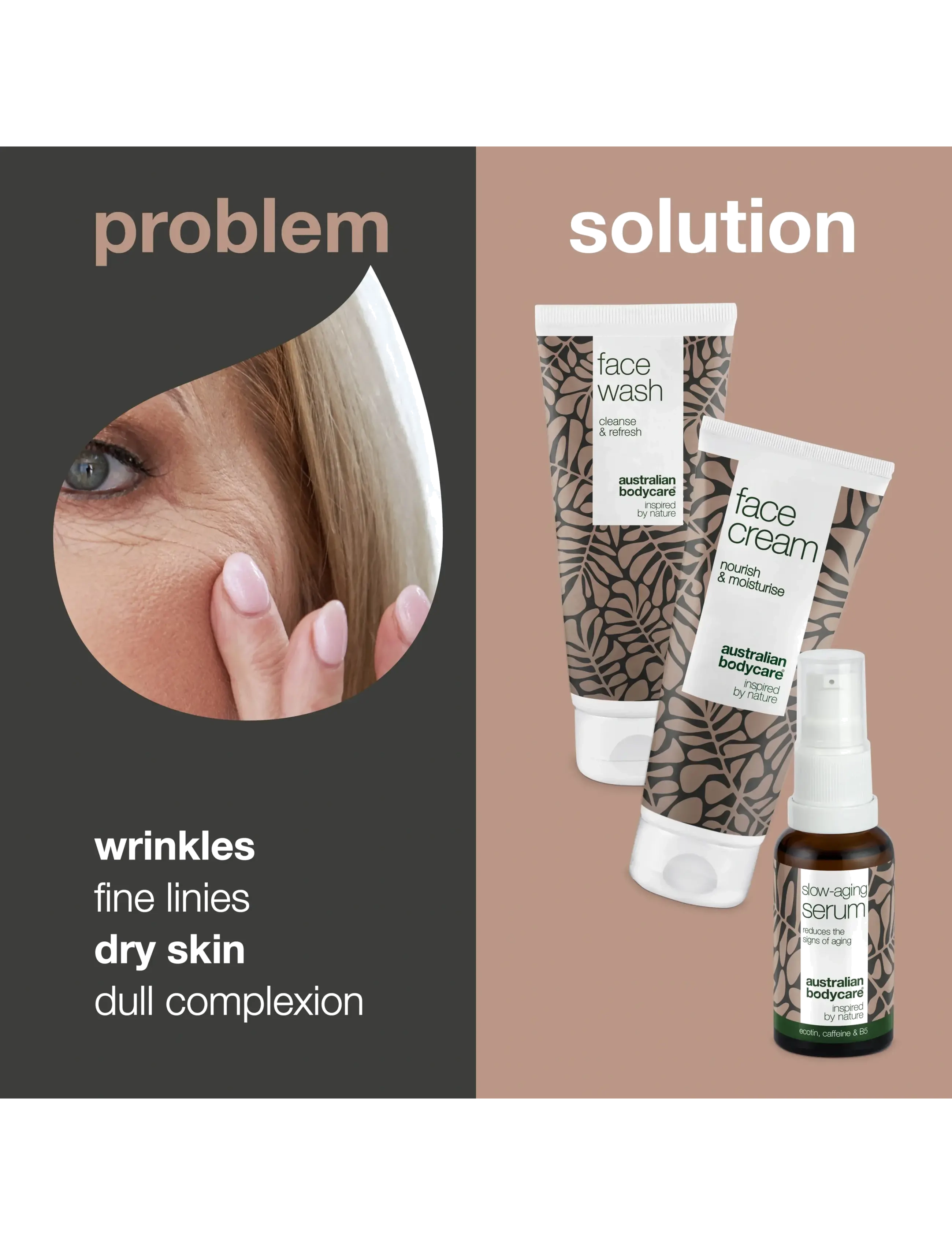 Australian Bodycare - Anti-age products for 50+ - 3 steps to reduce signs of aging - giftset - tea tree oil - 1