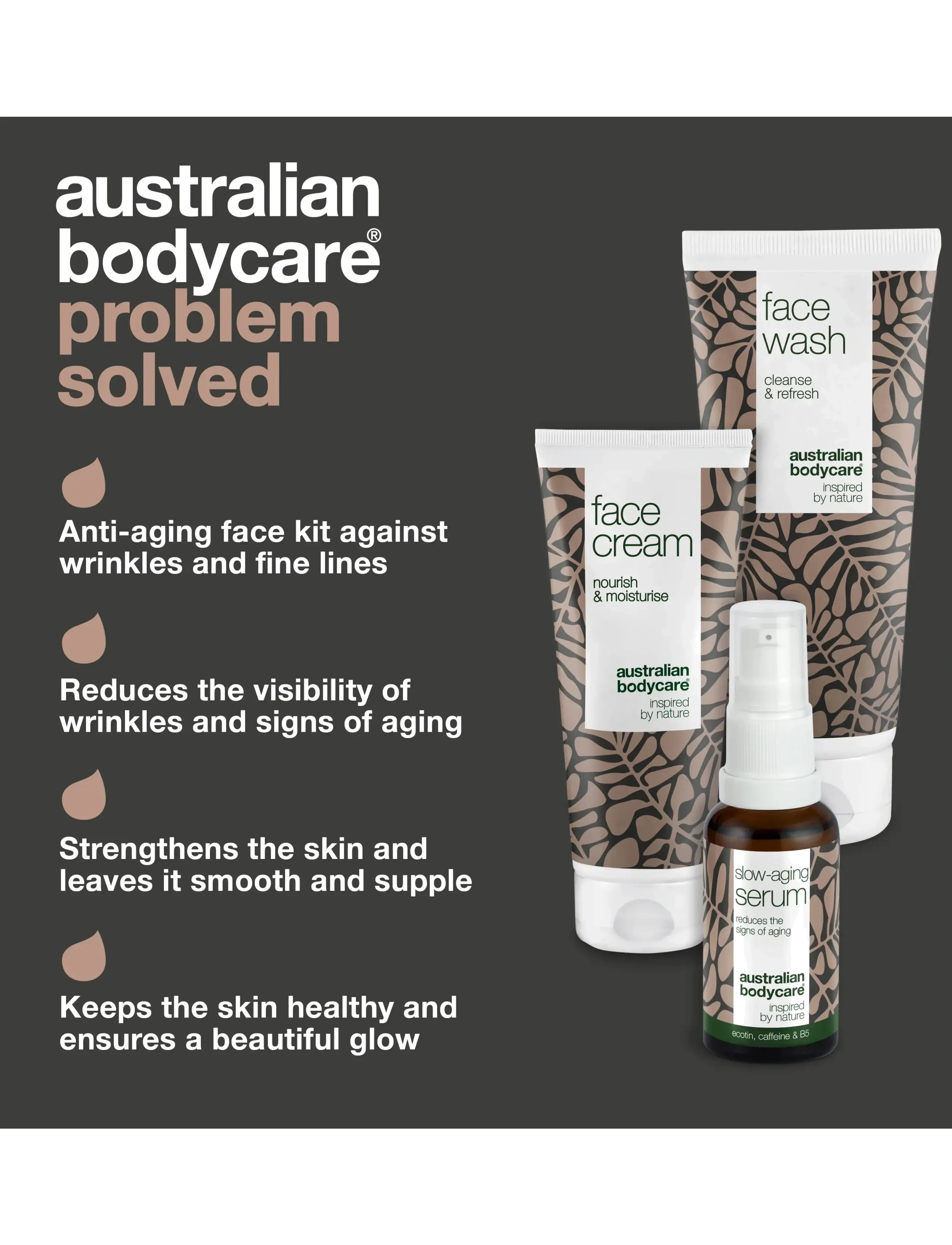 Australian Bodycare - Anti-age products for 50+ - 3 steps to reduce signs of aging - giftset - tea tree oil - 2