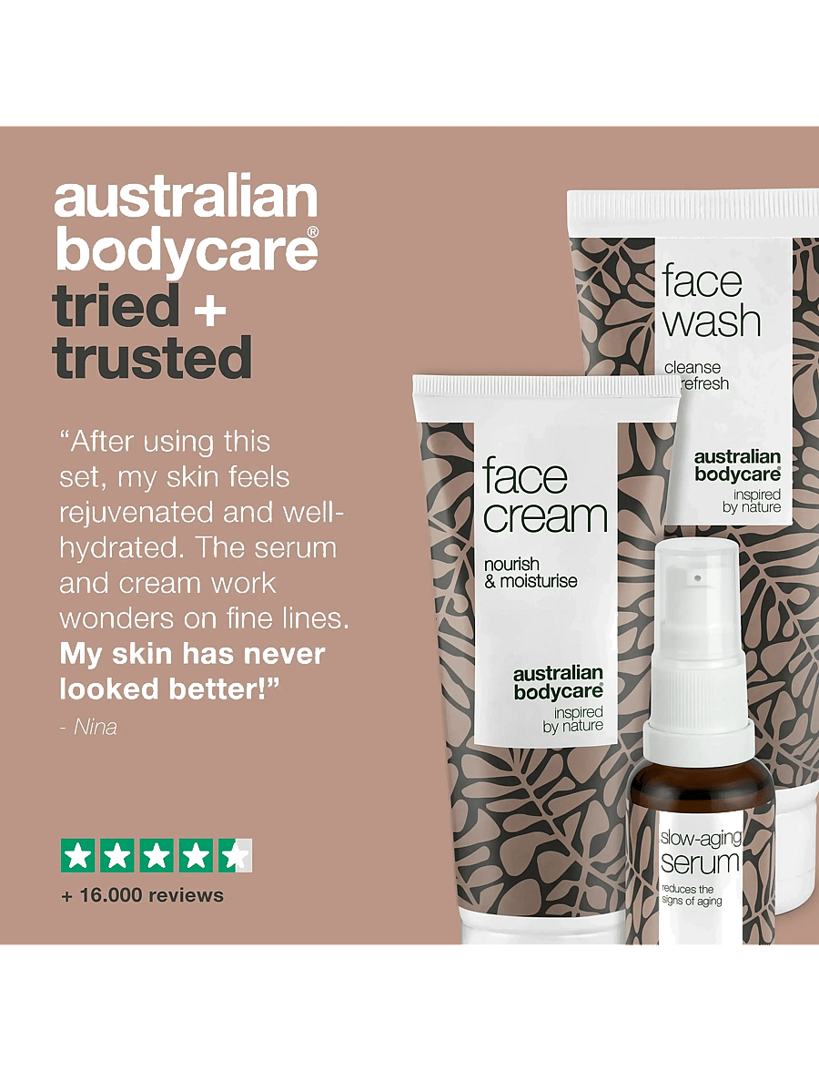 Australian Bodycare - Anti-age products for 50+ - 3 steps to reduce signs of aging - giftset - tea tree oil - 4