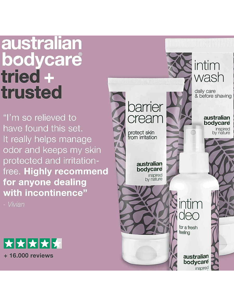 Australian Bodycare - 3 products - daily care of incontinence - intiimpesu - tea tree oil - 4