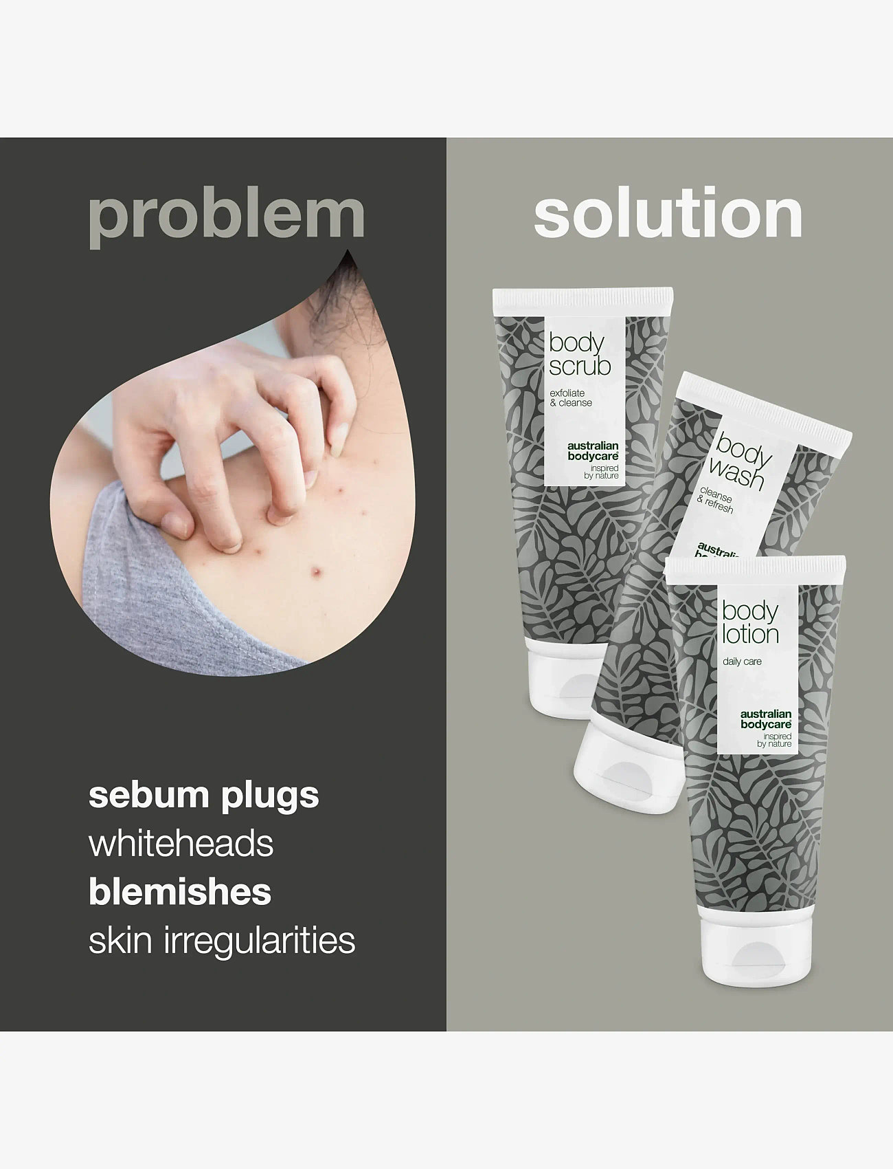 Australian Bodycare - 3 body products for skin blemishes - for him - tea tree oil - 1