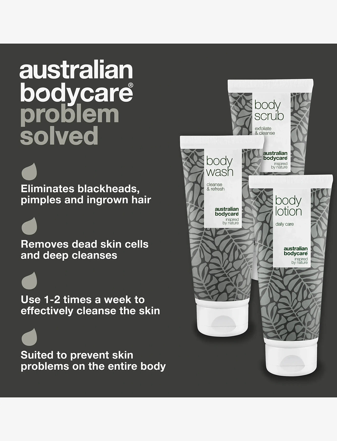 Australian Bodycare - 3 body products for skin blemishes - for him - tea tree oil - 2