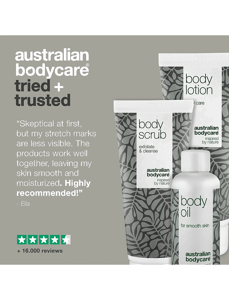 Australian Bodycare - Kit for daily care of stretch marks - giftset - tea tree oil - 4
