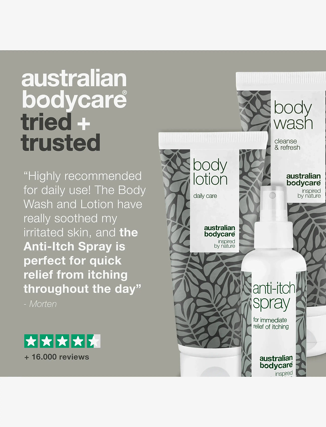Australian Bodycare - 3 products for itchy skin - til ham - tea tree oil - 4