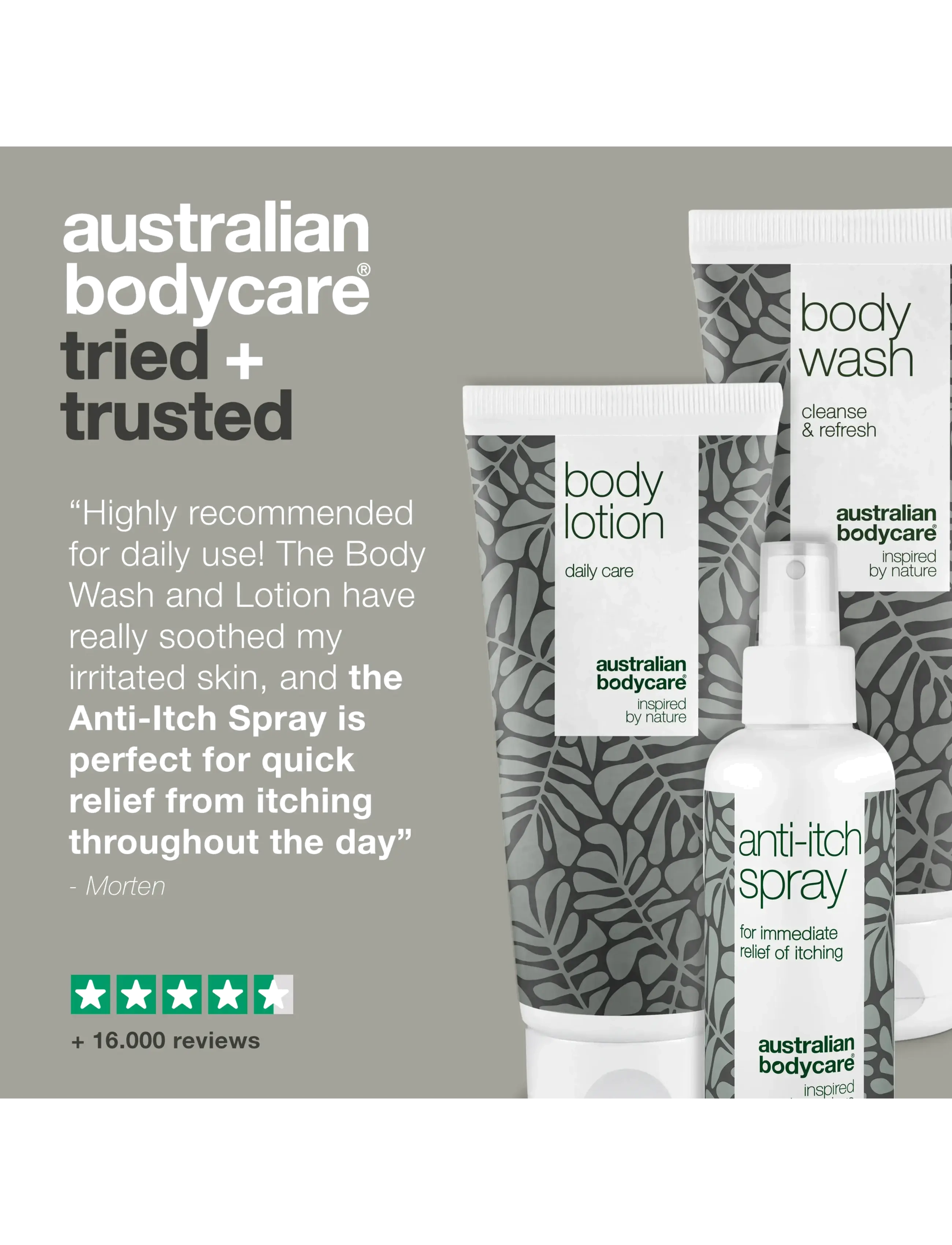 Australian Bodycare - 3 products for itchy skin - giftset - tea tree oil - 4