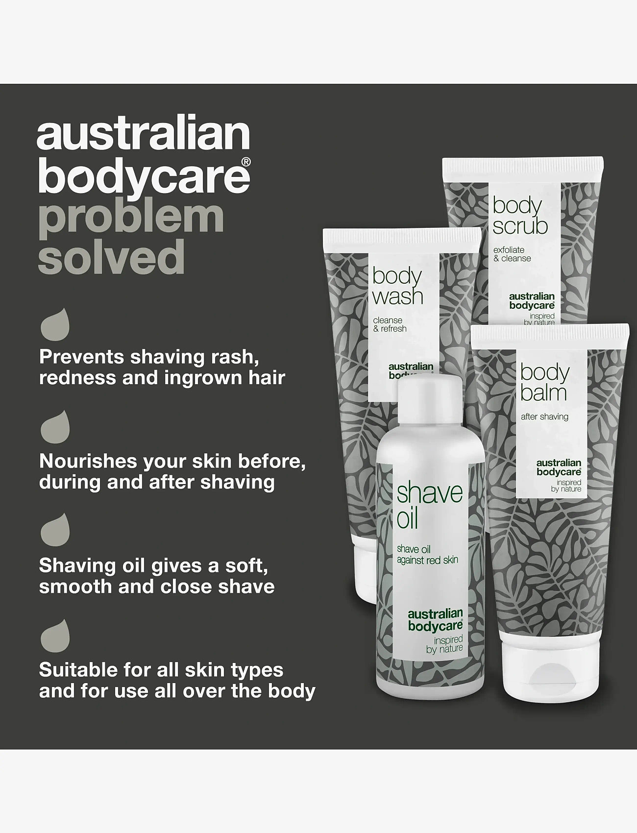 Australian Bodycare - 4x products for razor burn - giftset - tea tree oil - 2