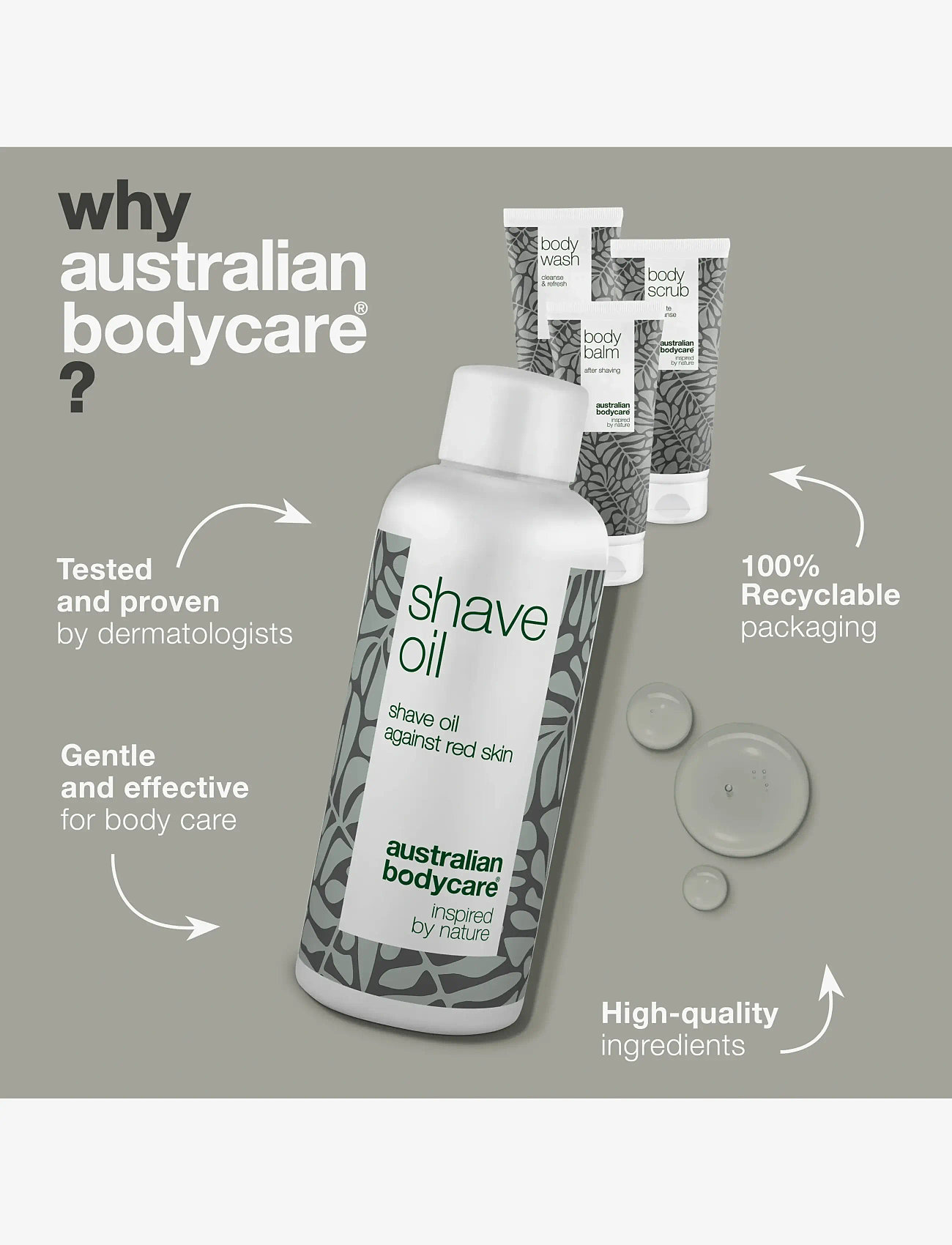 Australian Bodycare - 4x products for razor burn - giftset - tea tree oil - 3