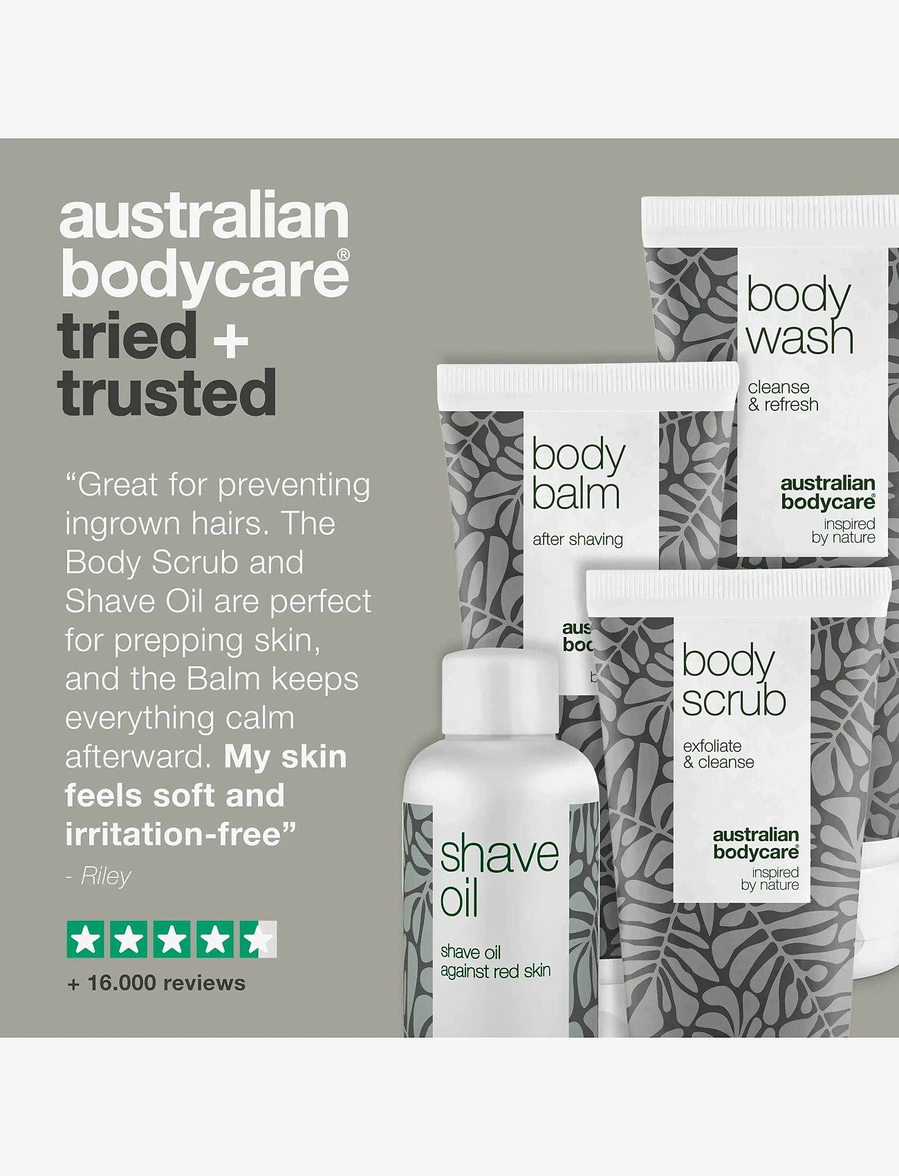 Australian Bodycare - 4x products for razor burn - giftset - tea tree oil - 4