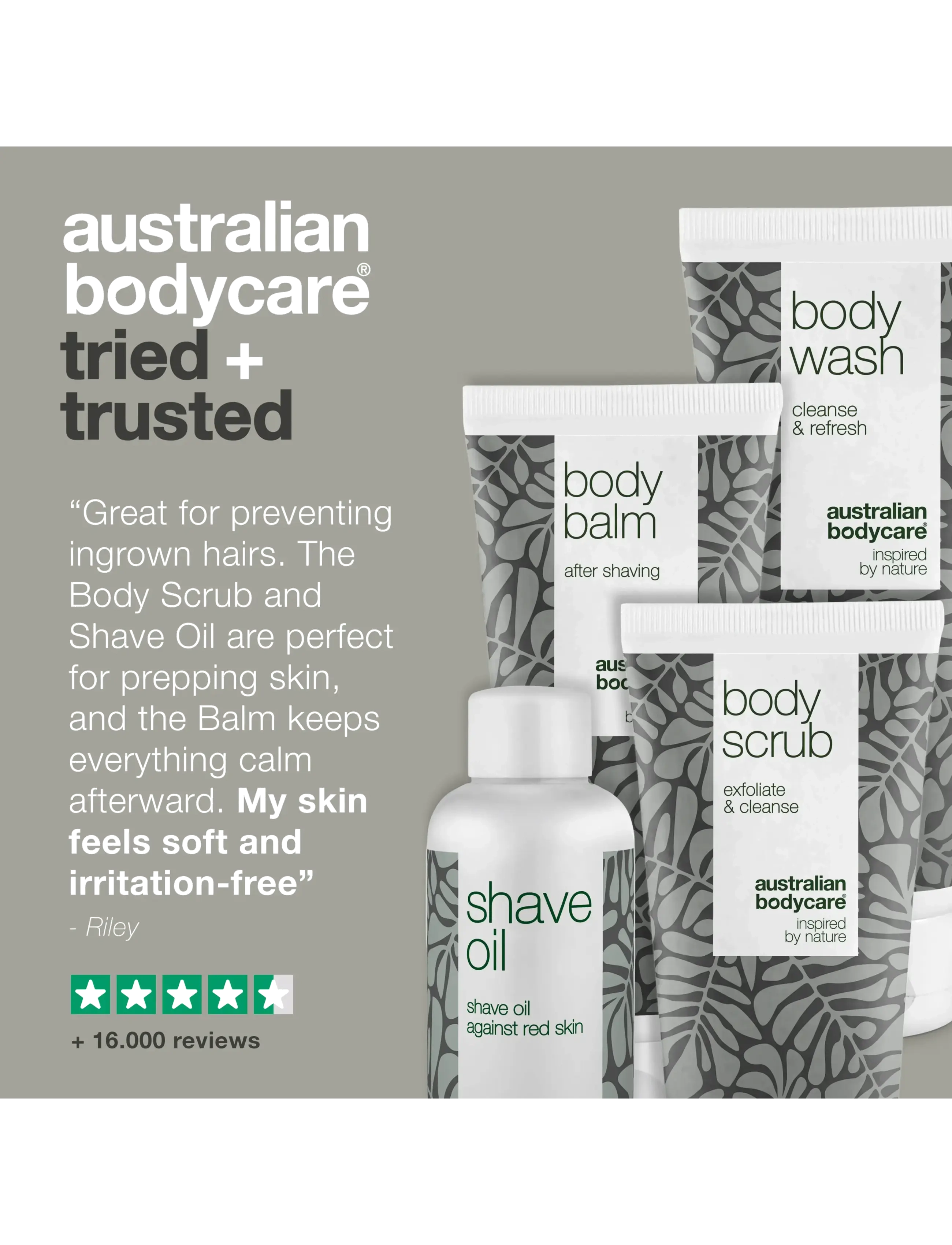 Australian Bodycare - 4x products for razor burn - giftset - tea tree oil - 4