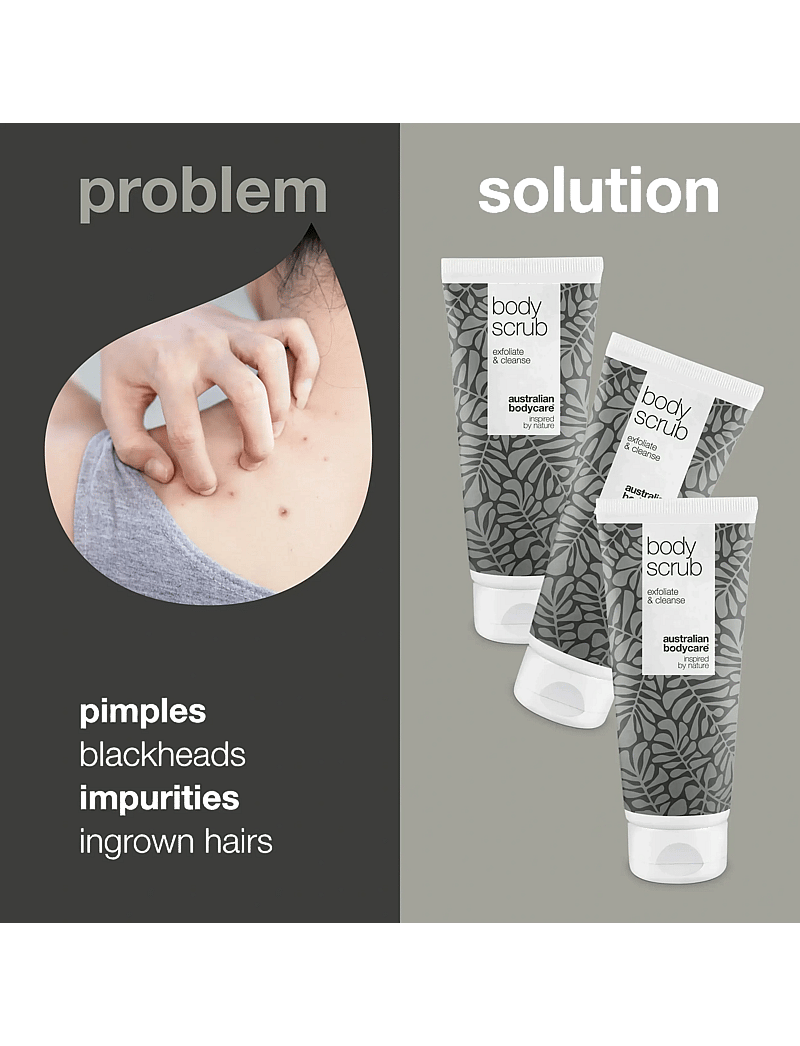 Australian Bodycare - 3 body scrub for blemished skin - for her - tea tree oil - 1