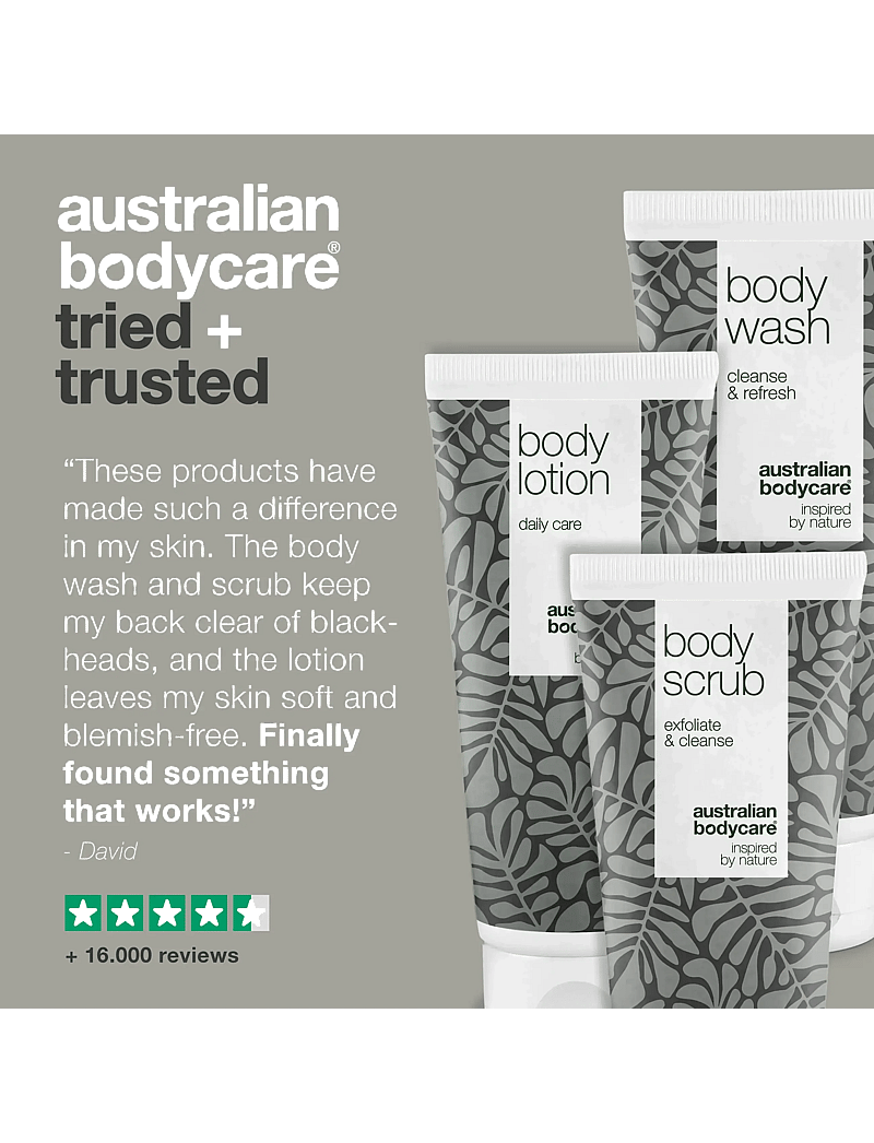Australian Bodycare - 3 body scrub for blemished skin - for her - tea tree oil - 4