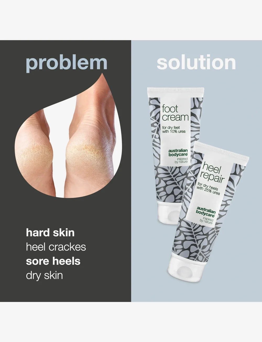 Australian Bodycare - Foot care duo - for dry feet & cracked heels - kätekreem - tea tree oil - 1