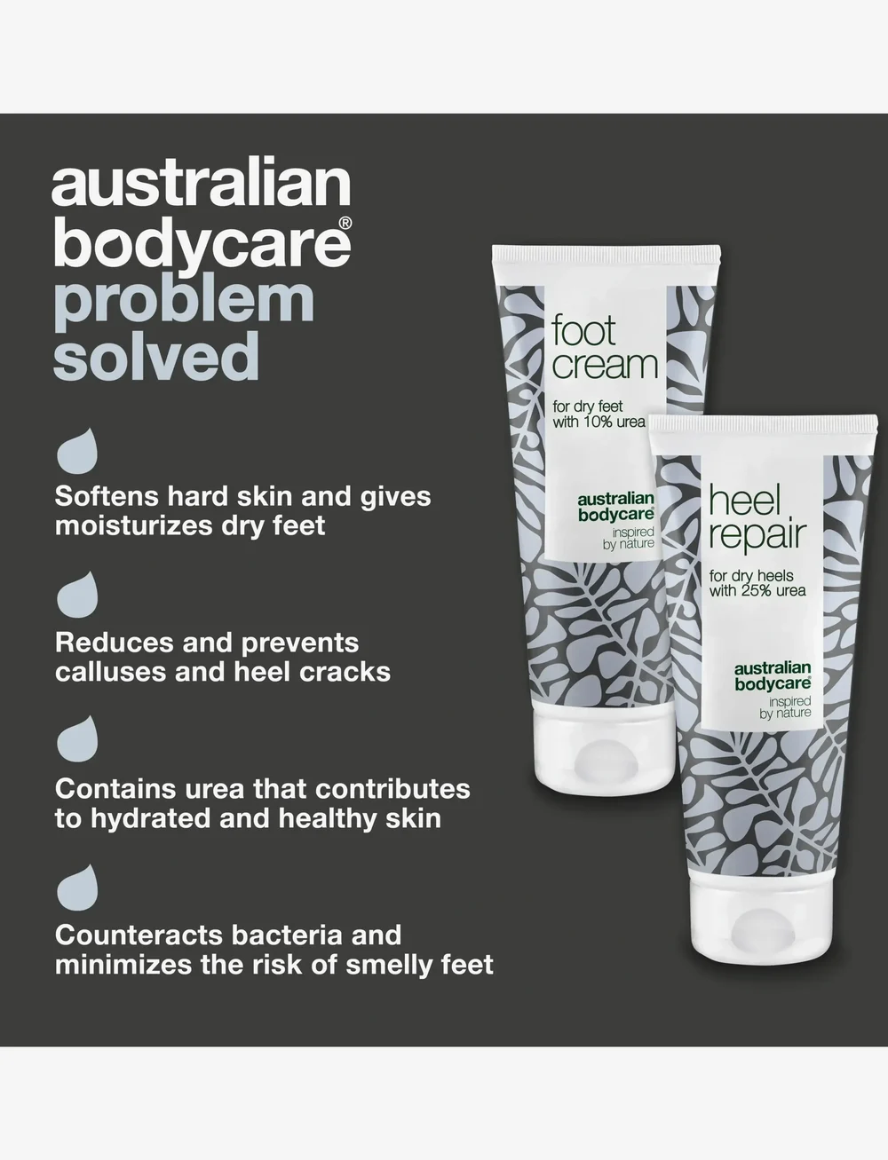 Australian Bodycare - Foot care duo - for dry feet & cracked heels - kätekreem - tea tree oil - 2