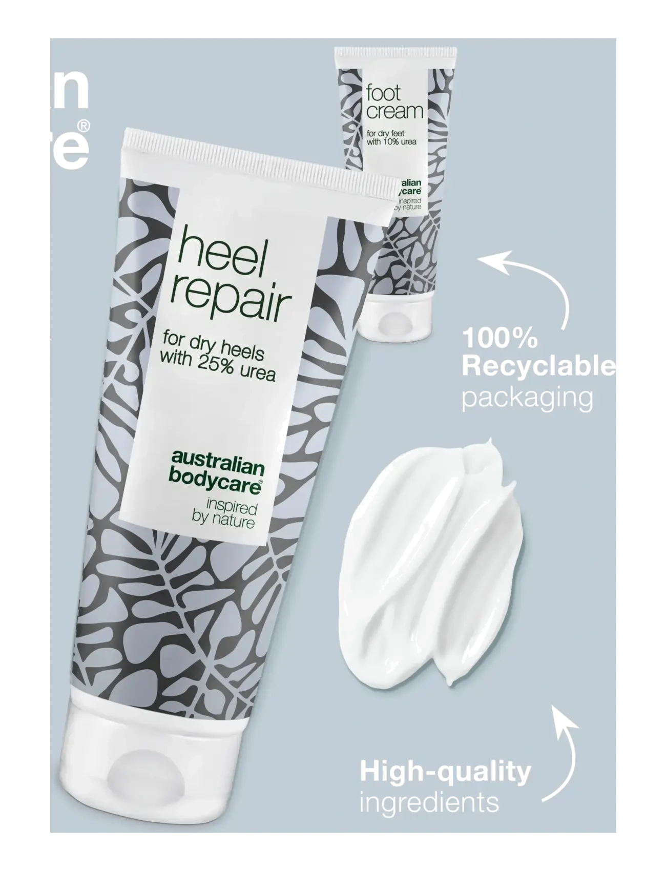 Australian Bodycare - Foot care duo - for dry feet & cracked heels - håndcremer & fodcremer - tea tree oil - 3