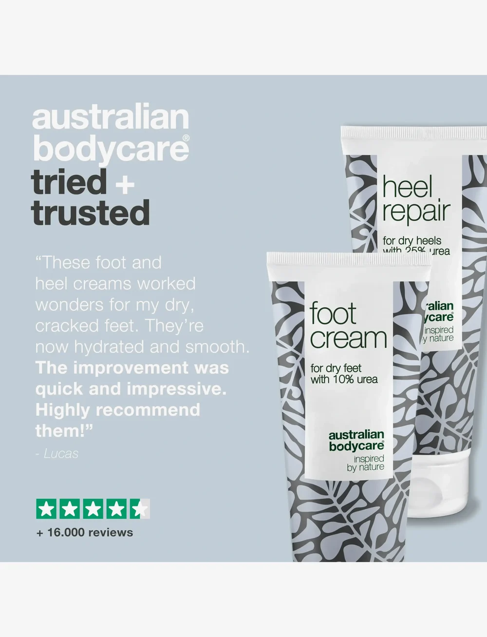 Australian Bodycare - Foot care duo - for dry feet & cracked heels - kätekreem - tea tree oil - 4