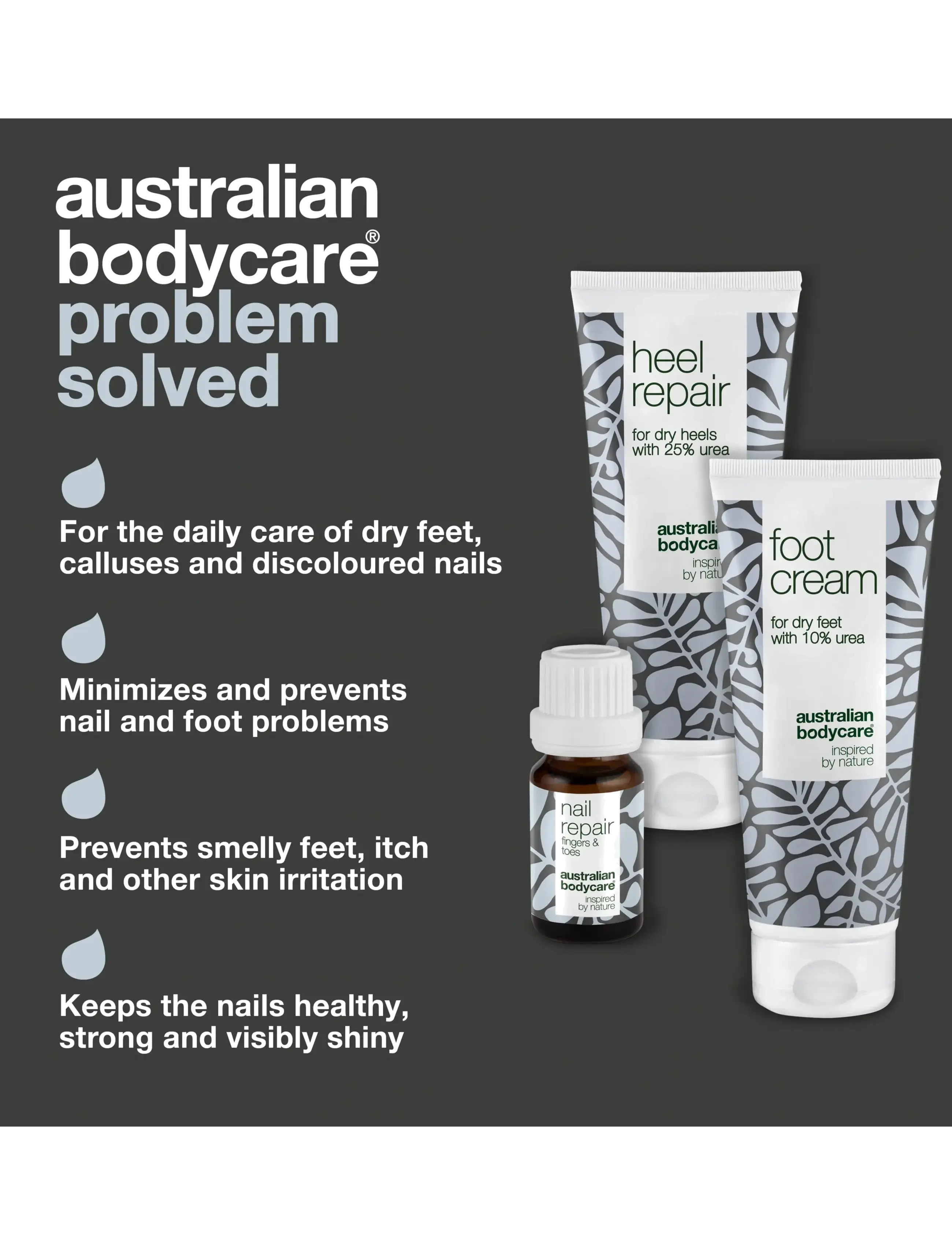 Australian Bodycare - Feet & nails kit - 3 step foot care - kätekreem - tea tree oil - 2