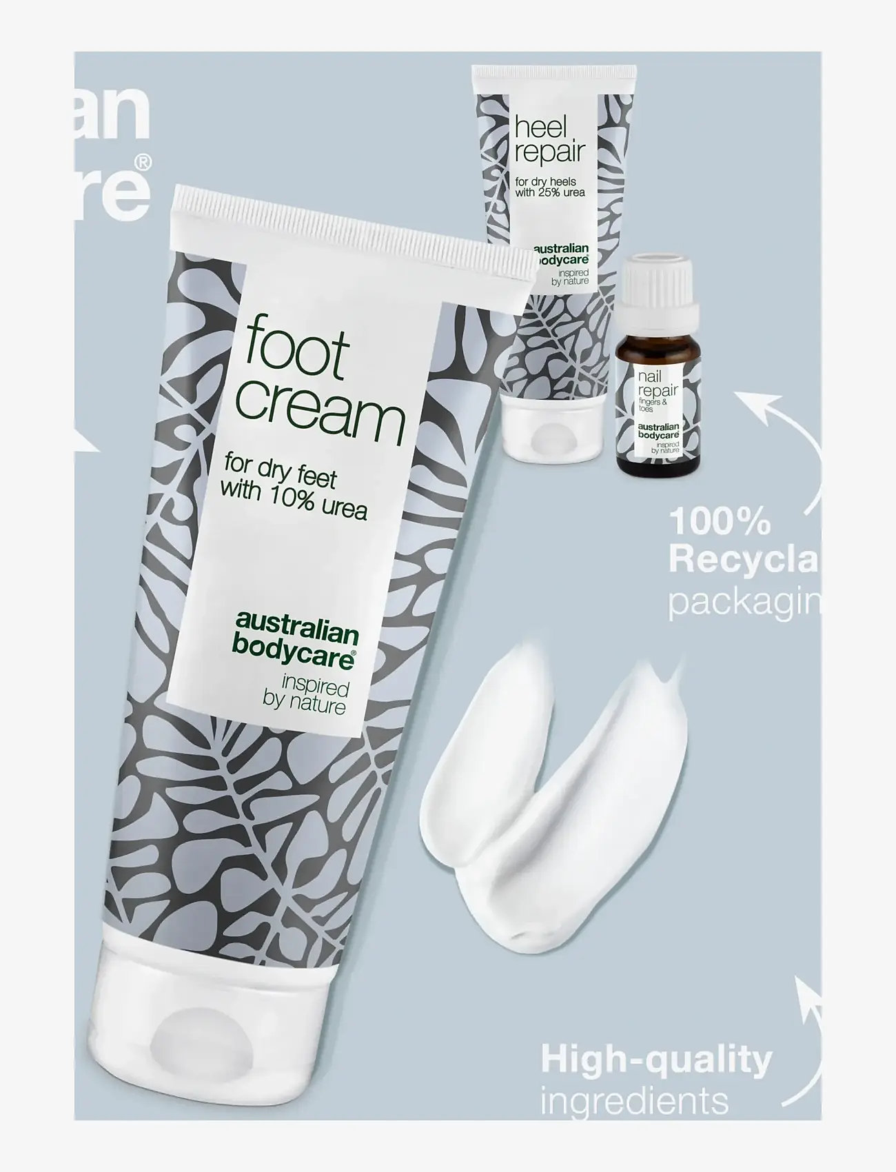 Australian Bodycare - Feet & nails kit - 3 step foot care - rankų kremas - tea tree oil - 3