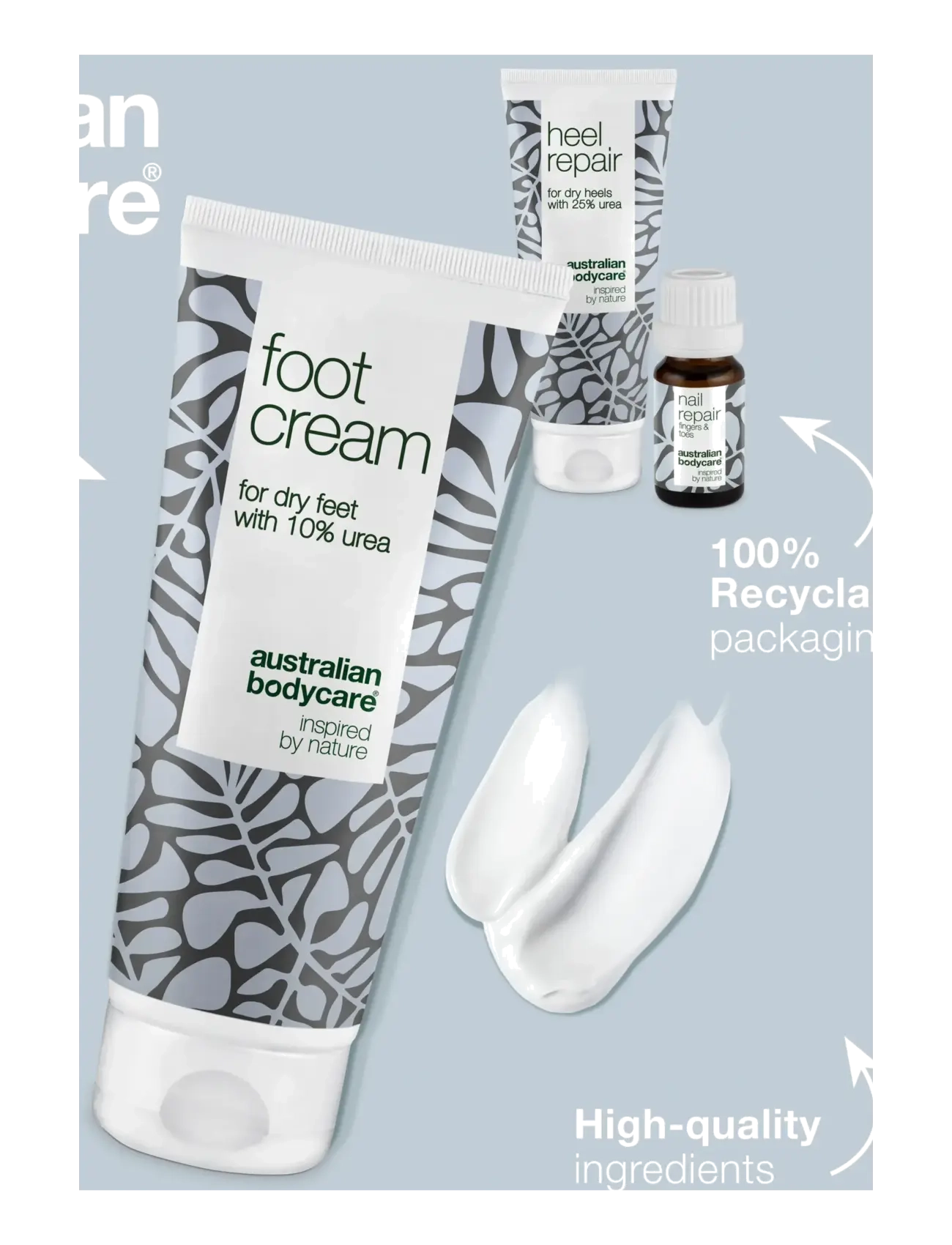 Australian Bodycare - Feet & nails kit - 3 step foot care - kätekreem - tea tree oil - 3