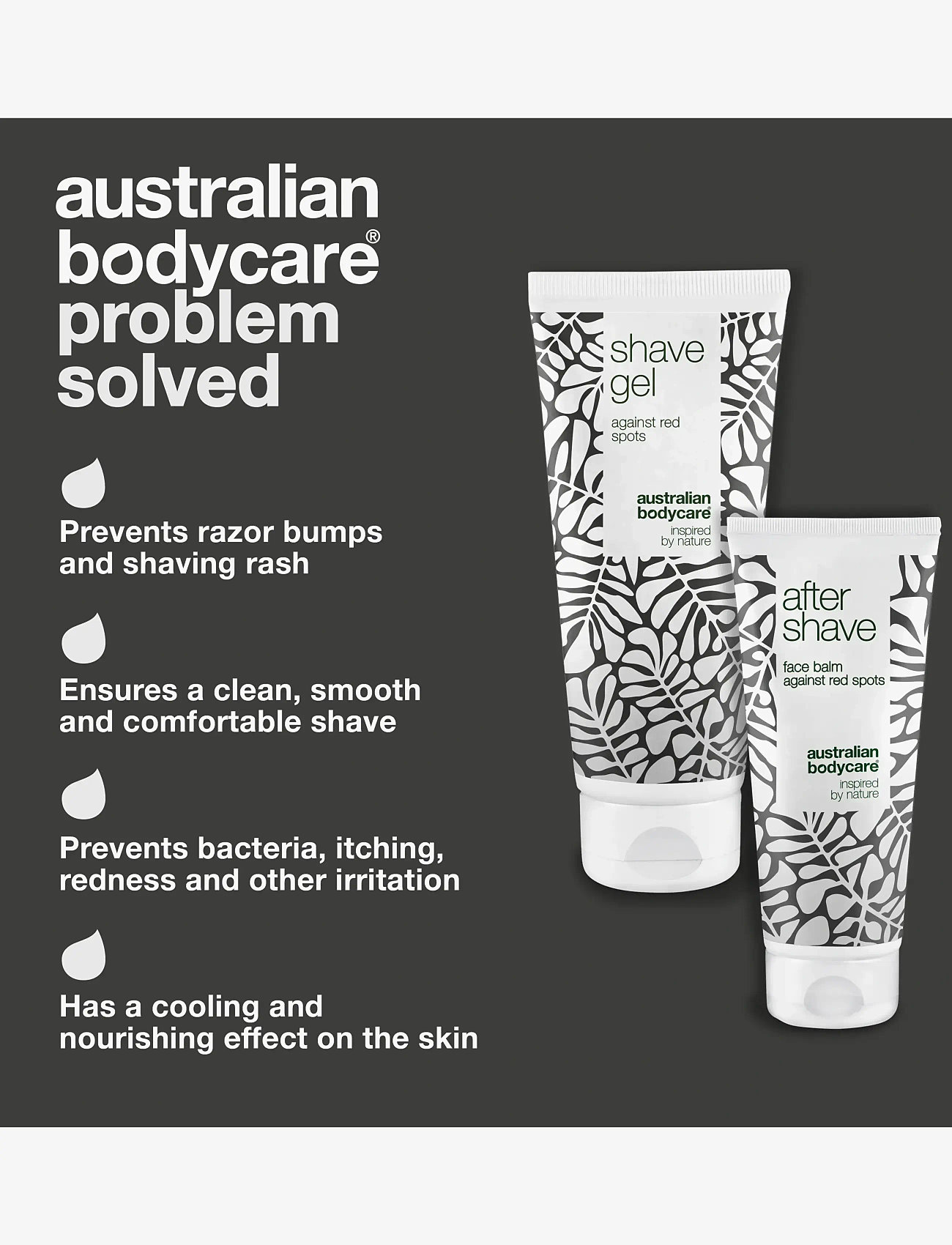 Australian Bodycare - smooth shave duo - to reduce razor bumps and red spots - inför solen - tea tree oil - 2