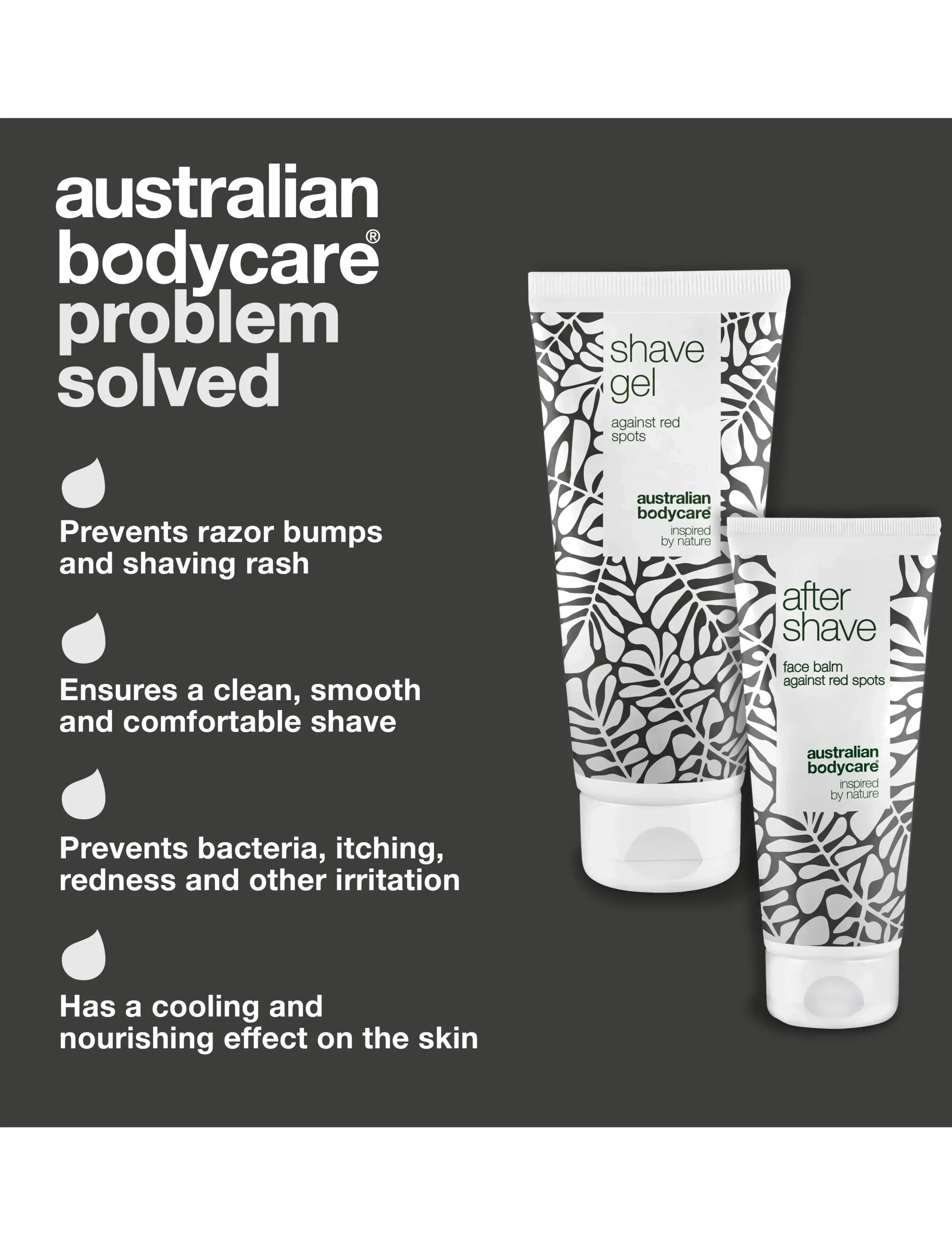 Australian Bodycare - smooth shave duo - to reduce razor bumps and red spots - barbering - tea tree oil - 2