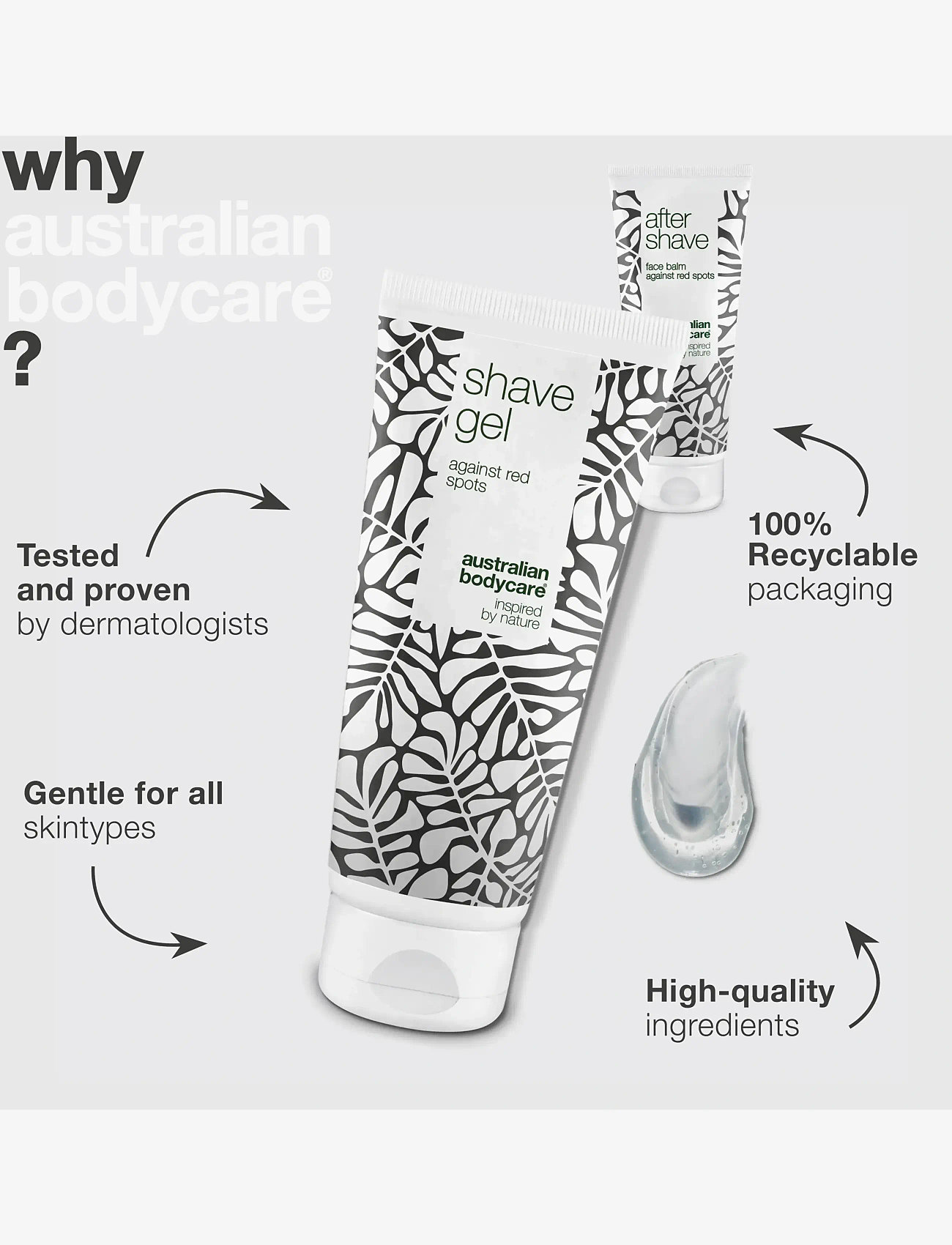 Australian Bodycare - smooth shave duo - to reduce razor bumps and red spots - inför solen - tea tree oil - 3