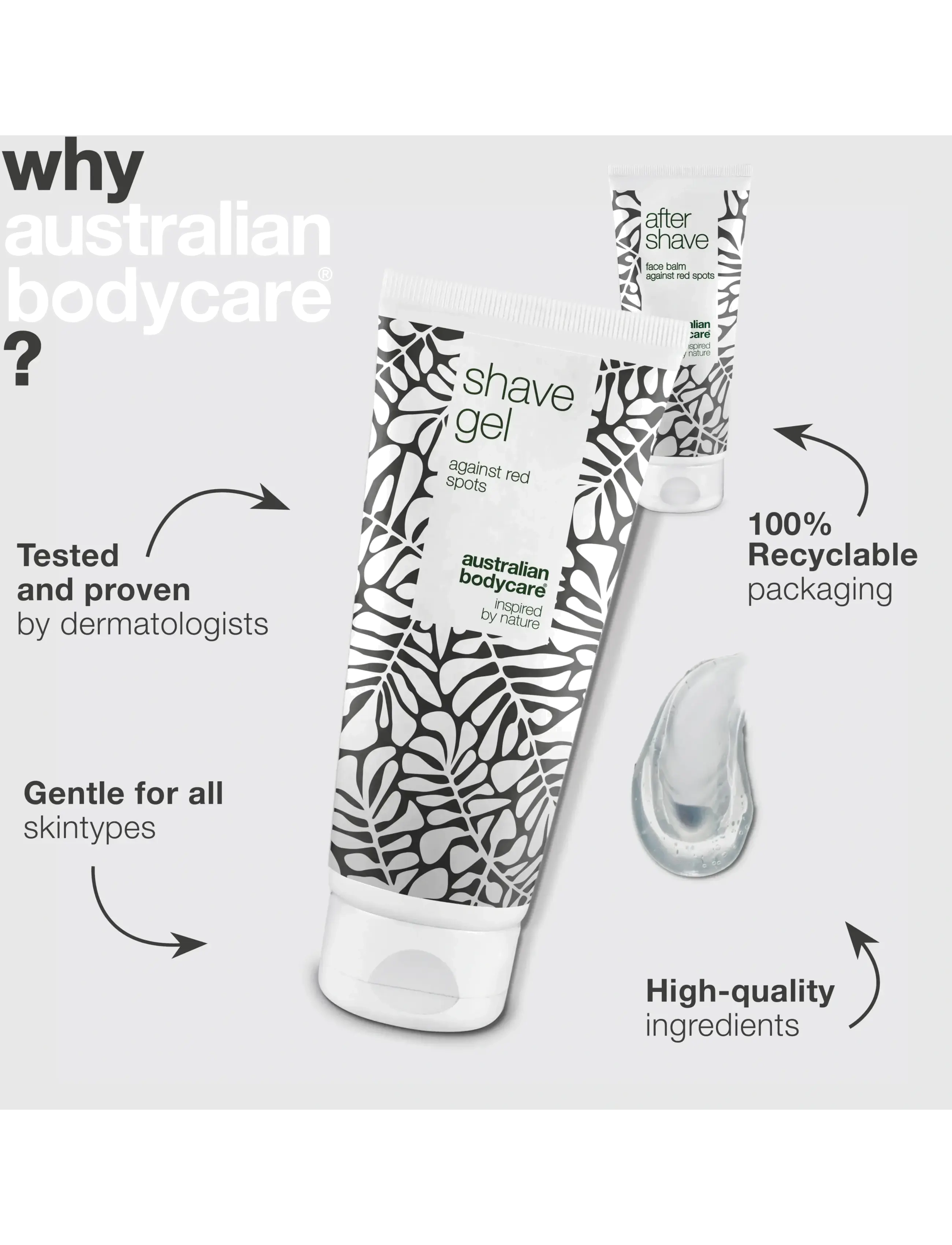 Australian Bodycare - smooth shave duo - to reduce razor bumps and red spots - barbering - tea tree oil - 3