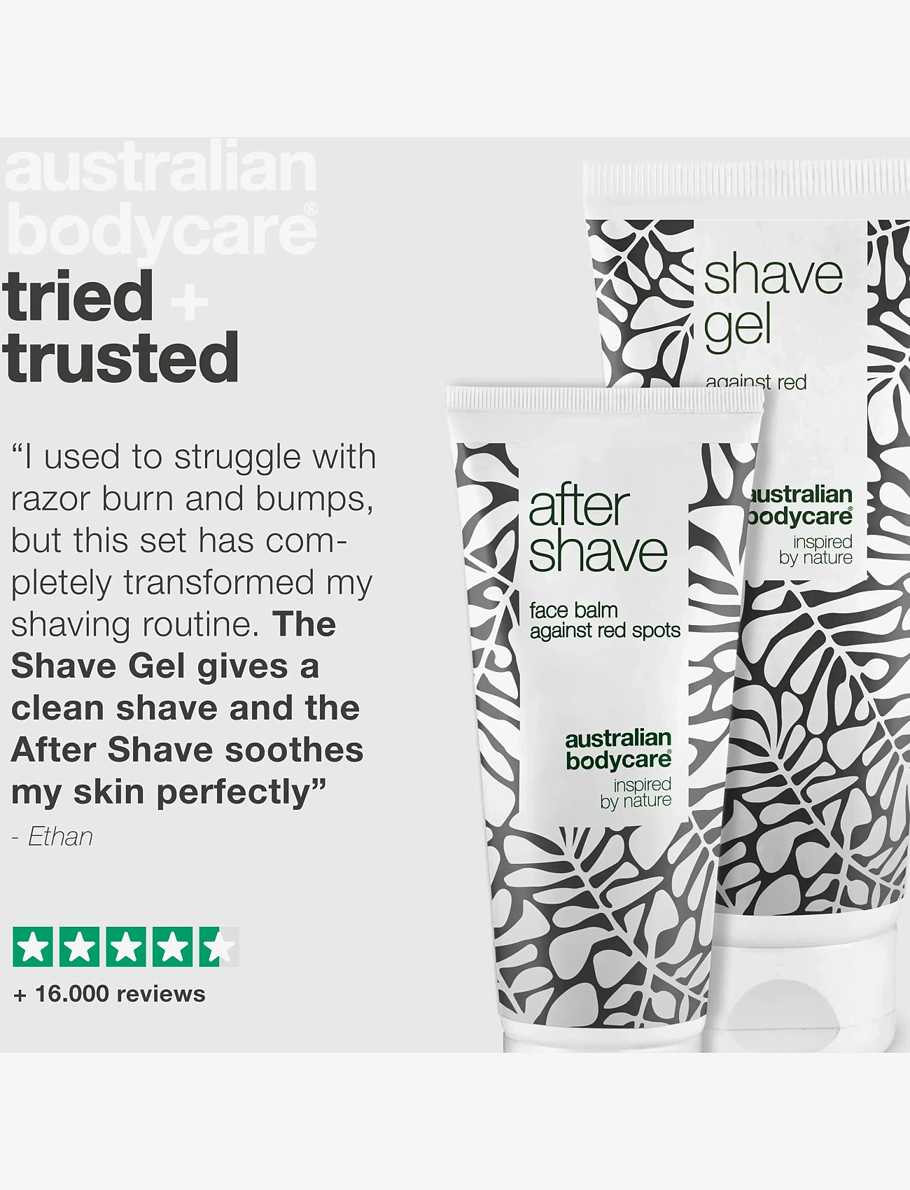 Australian Bodycare - smooth shave duo - to reduce razor bumps and red spots - inför solen - tea tree oil - 4
