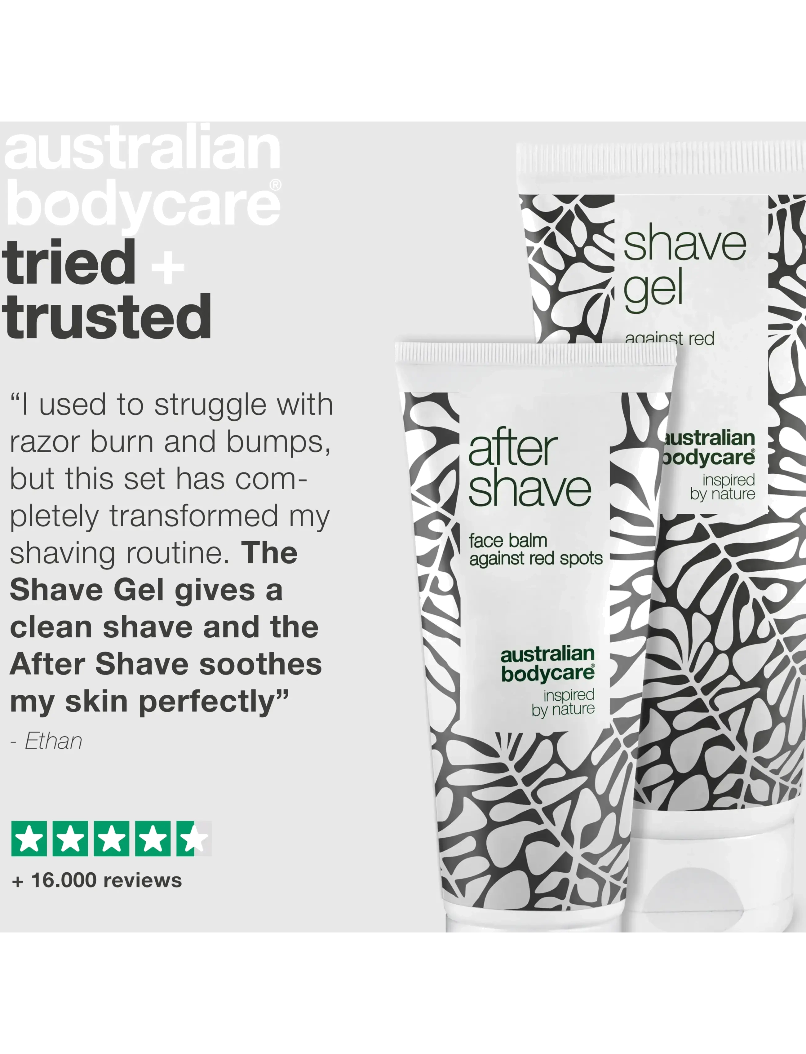Australian Bodycare - smooth shave duo - to reduce razor bumps and red spots - barbering - tea tree oil - 4