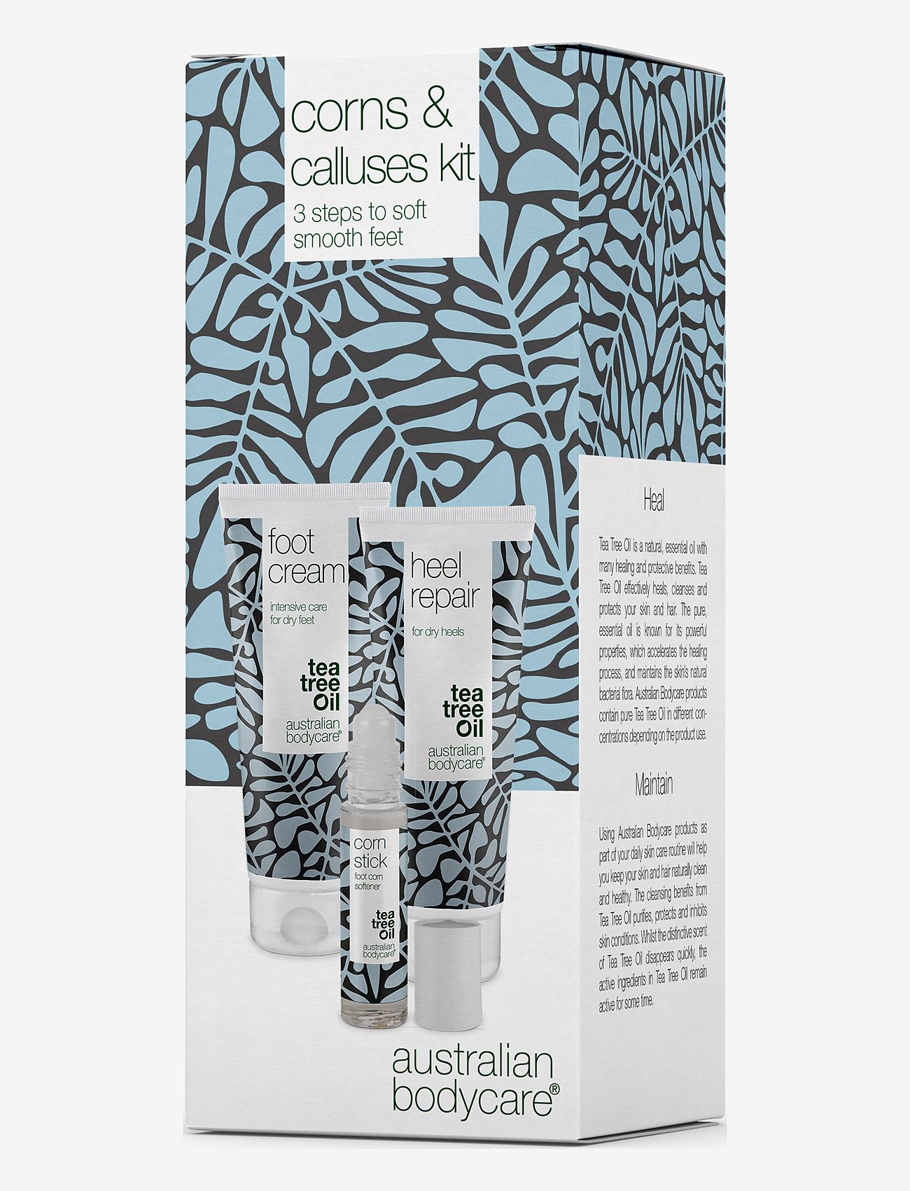 Australian Bodycare - Corns & calluses kit - 3 steps to soft smooth feet - til ham - tea tree oil - 0