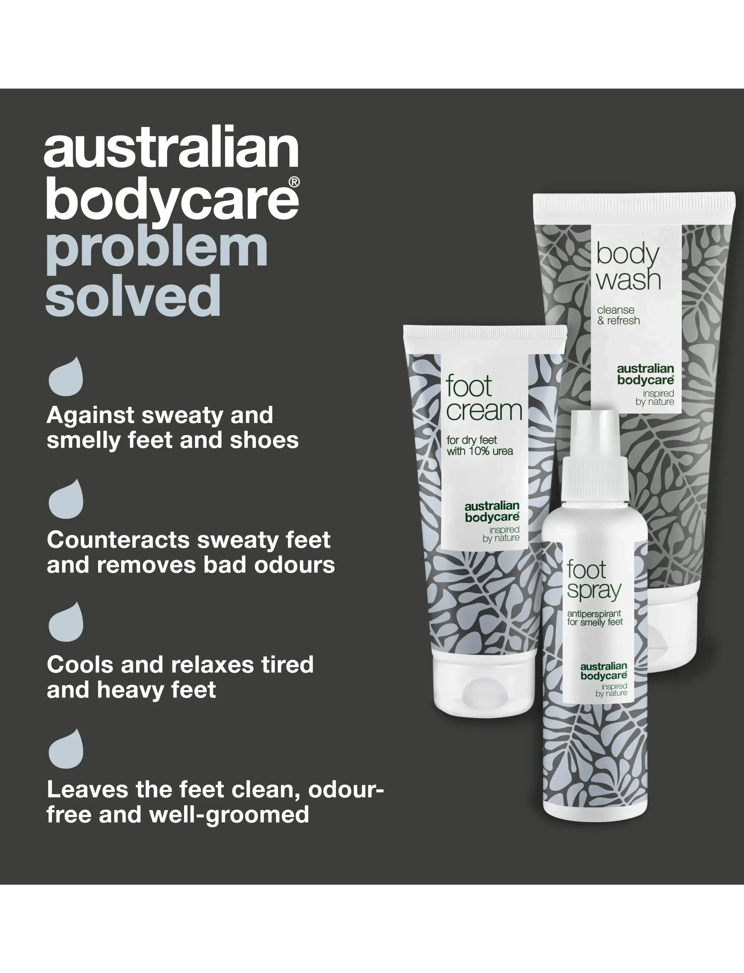 Australian Bodycare - 3 step foot care - refreshing & moisturing foot care - håndcremer & fodcremer - tea tree oil - 2