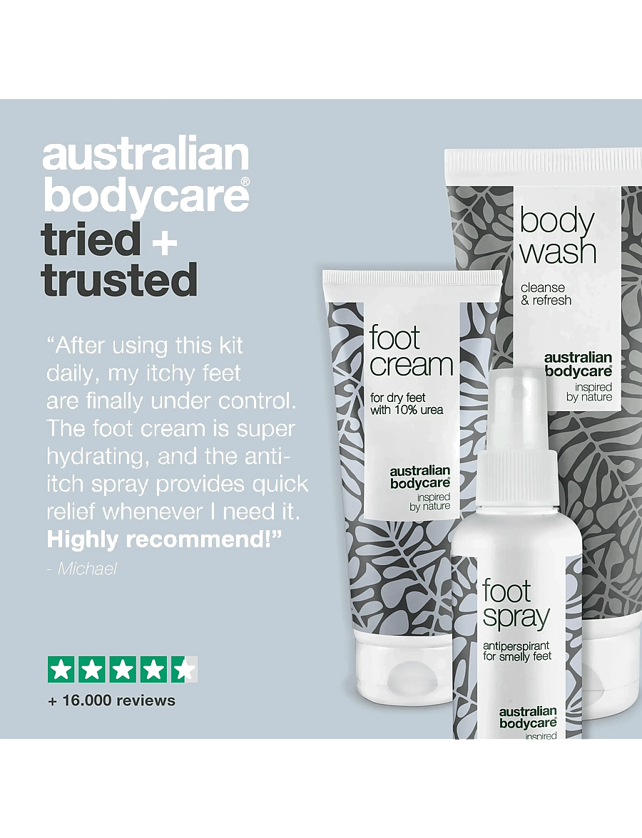 Australian Bodycare - 3 step foot care - refreshing & moisturing foot care - kätekreem - tea tree oil - 4