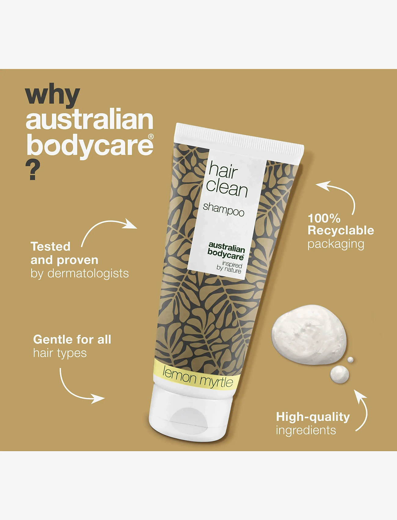 Australian Bodycare - Hair Clean Lemon Myrtle 200 ml - shampoo - clear - 3